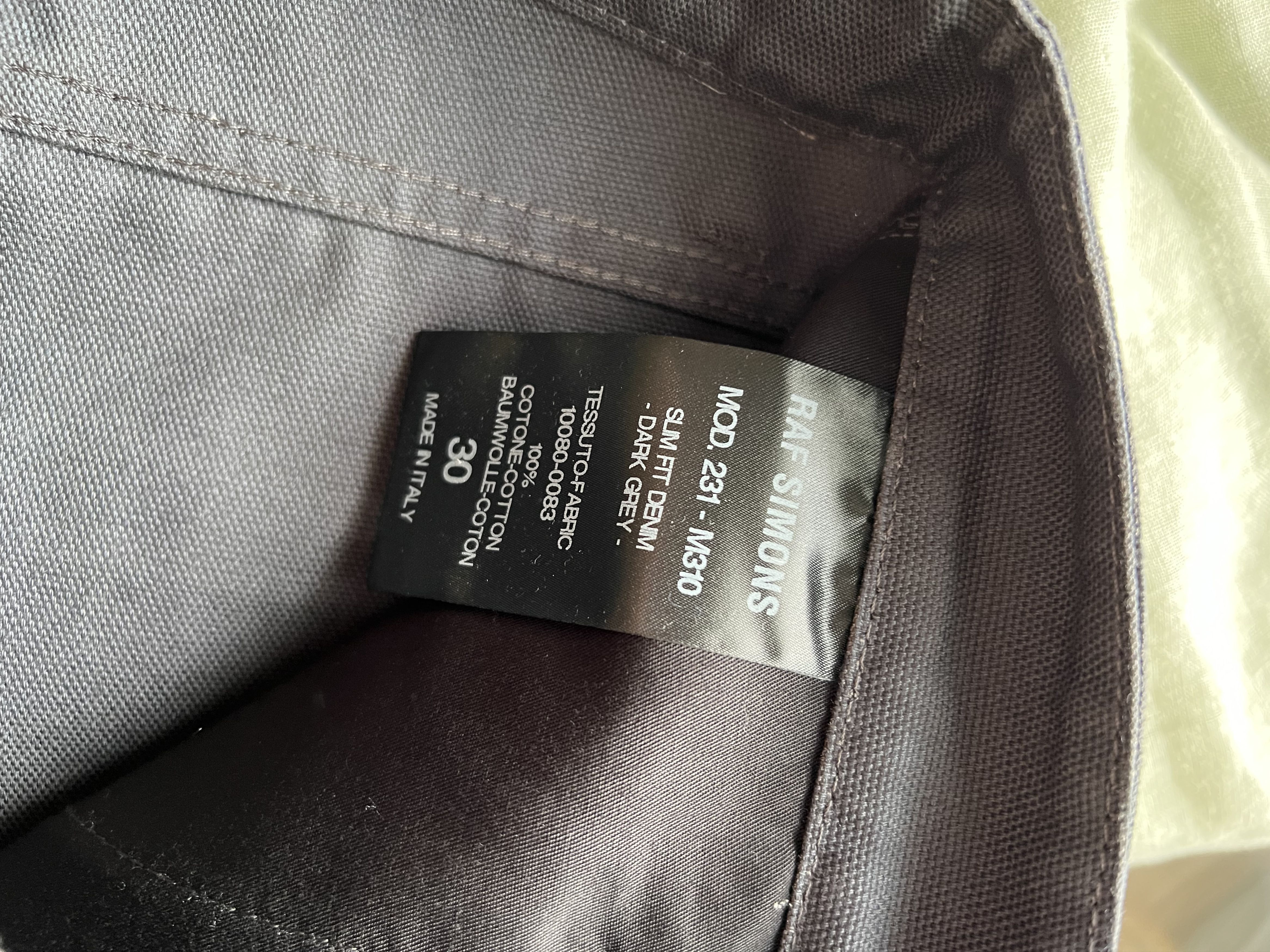 Raf Simons Raf Simons Slim Fit Denim in Dark Grey Size US 30 / EU 46 - 6 Thumbnail