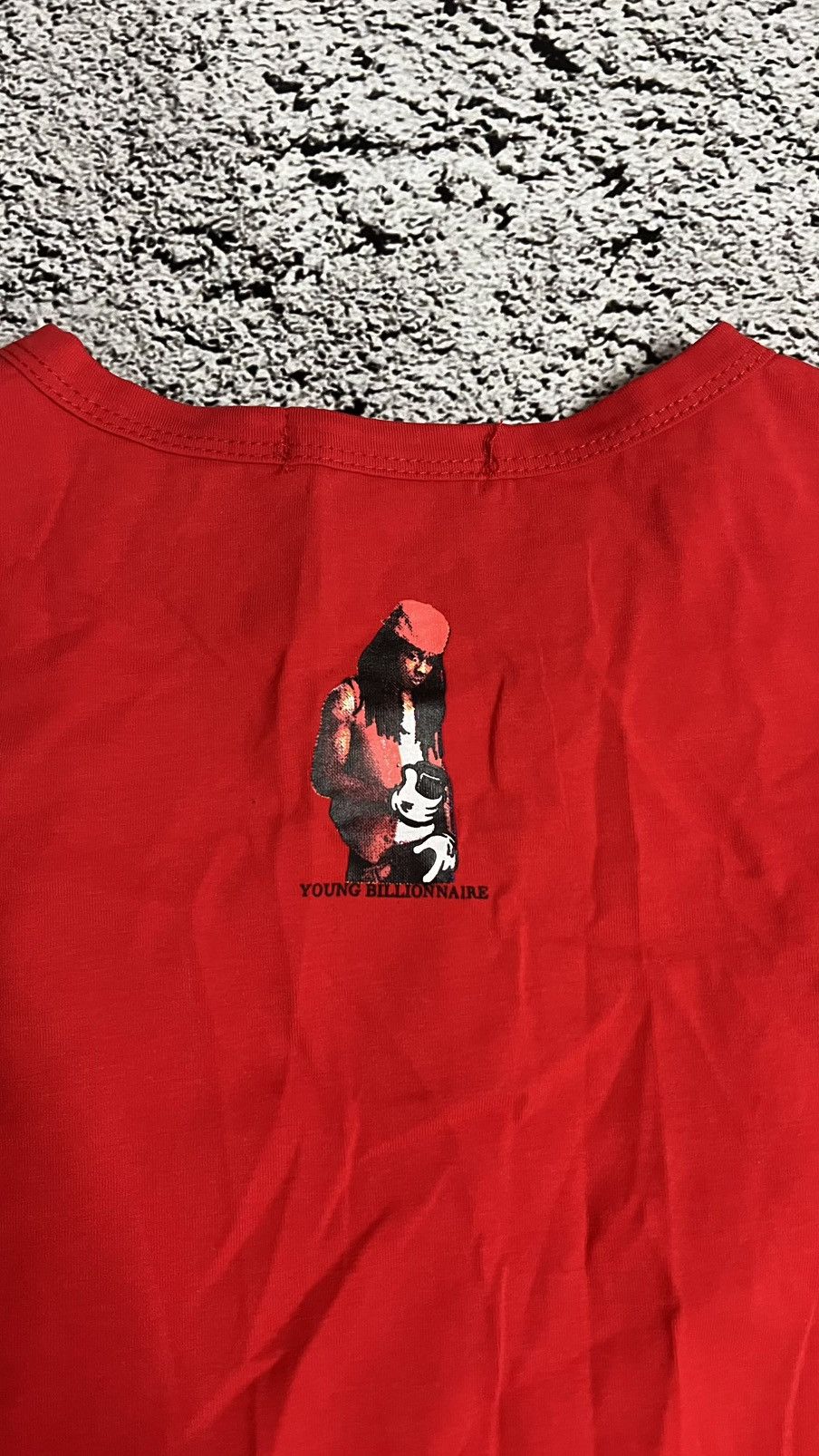 Lil Wayne × Vintage YMCMB Lil Wayne Young millionaire Y2K style velour logo tee Size US L / EU 52-54 / 3 - 5 Thumbnail