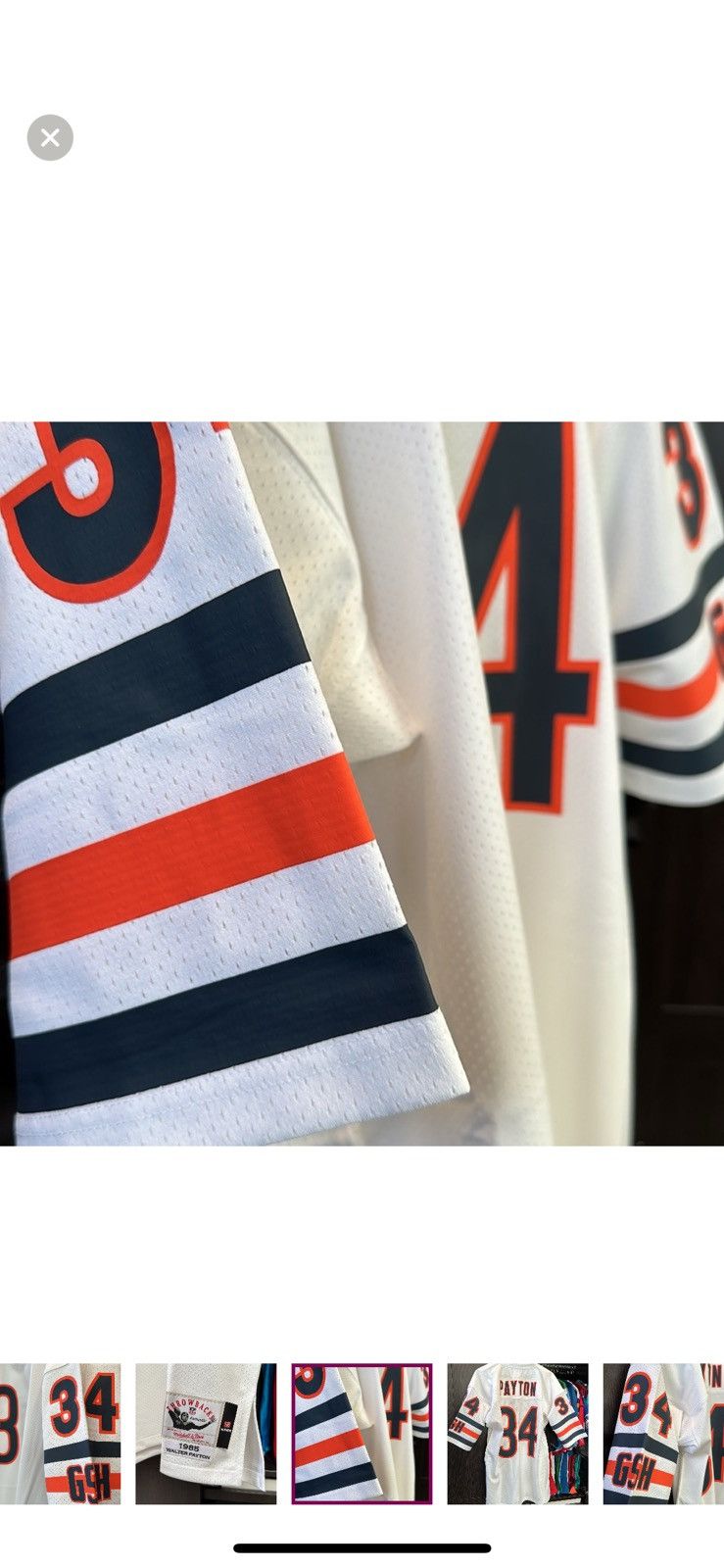Mitchell & Ness Chicago Bears Away Vintage Walter Peyton Jersey Size US L / EU 52-54 / 3 - 8 Thumbnail