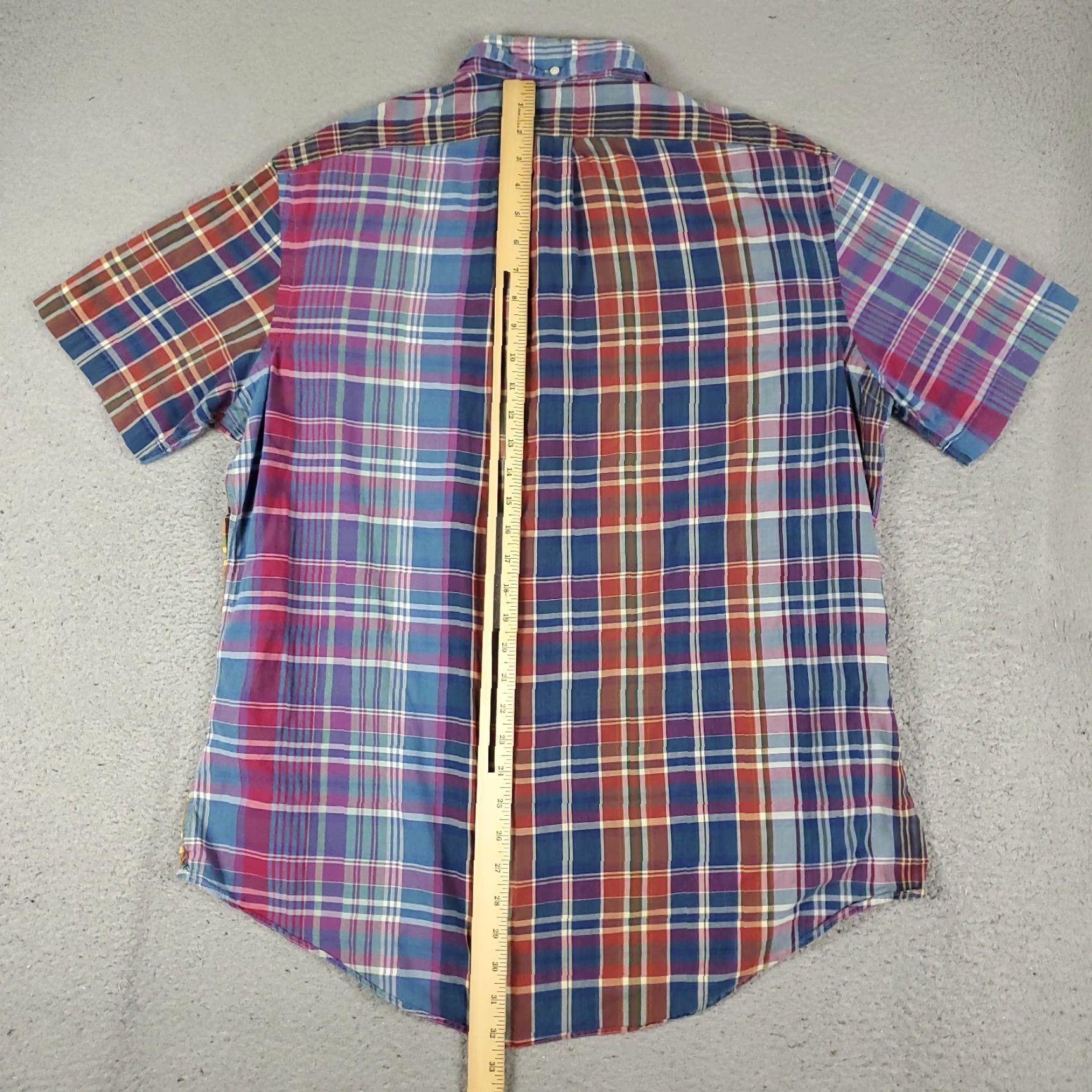 Ralph Lauren Ralph Lauren Shirt Mens XL Blue Plaid Custom Fit Pony Button Up Short Sleeve Size US XL / EU 56 / 4 - 3 Thumbnail