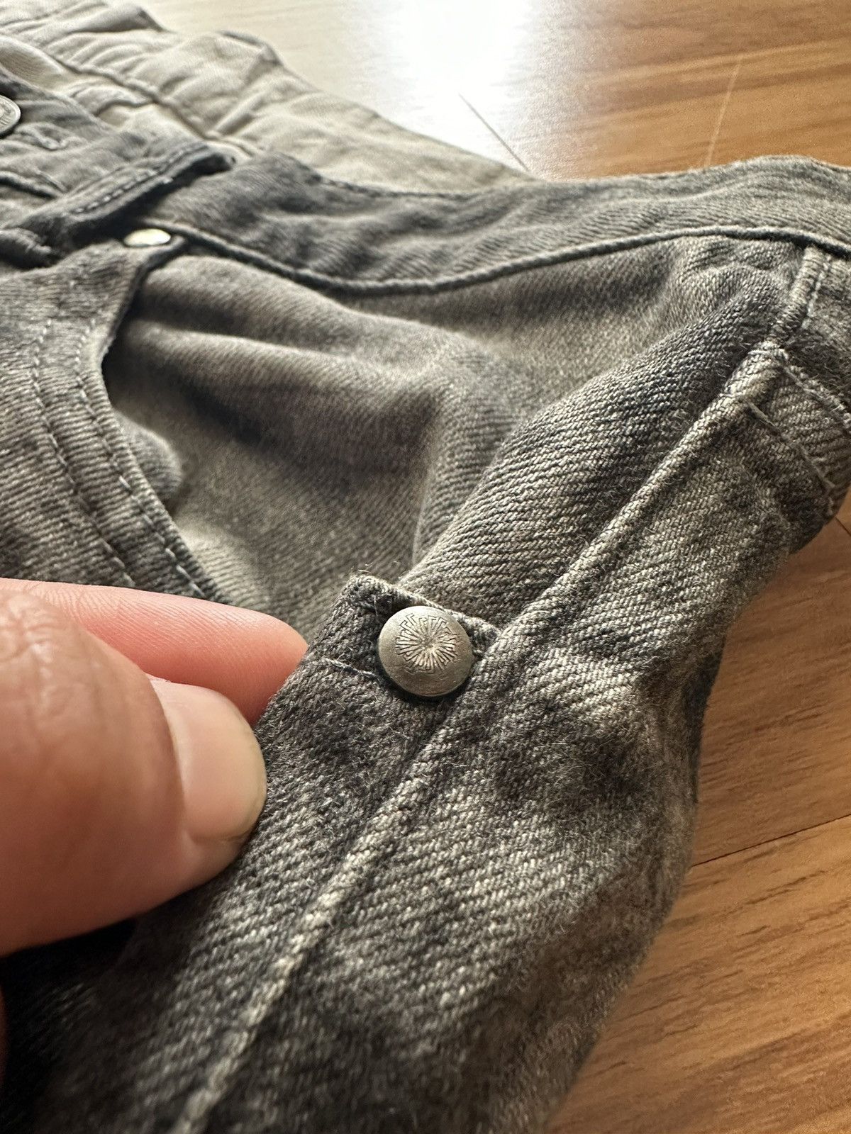 Le Grande Bleu (L.G.B.) Tornado Mart Japan Flare Mud Wash Denim Pant Size US 30 / EU 46 - 6 Thumbnail