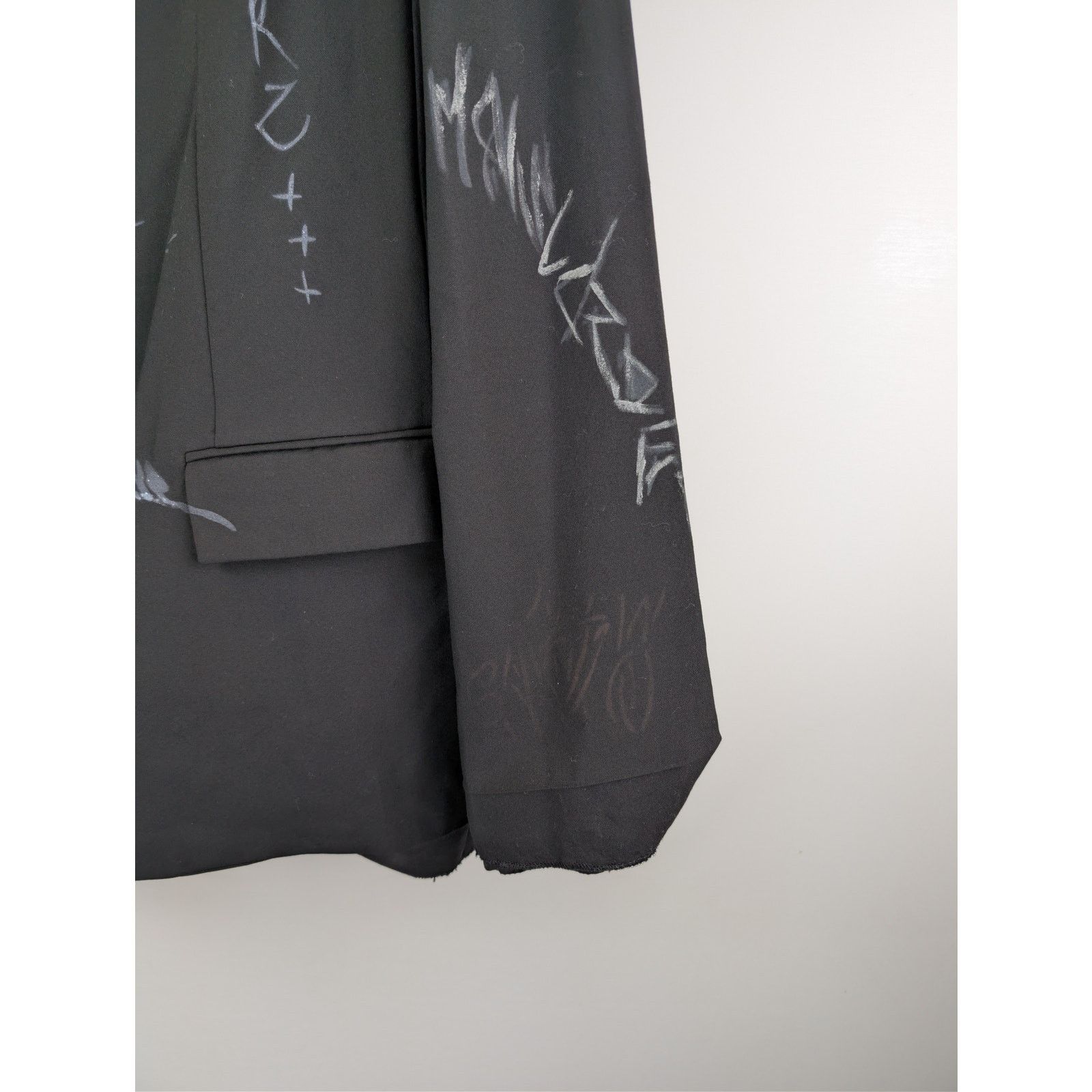 Balenciaga o1rshd1 Fluid Wool Barathea Skater Tailored Jacket in Black Size US L / EU 52-54 / 3 - 4 Thumbnail