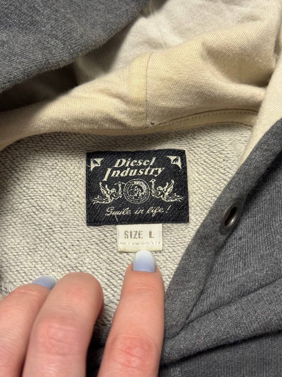 Diesel × Vintage Vintage Diesel Hoodie Big Logo Baggy 90s Size US L / EU 52-54 / 3 - 6 Thumbnail