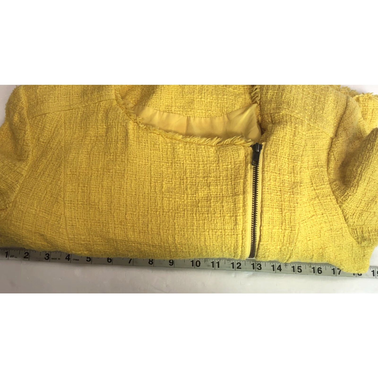 Vintage Halogen Womens Cotton Full Zip Collar Jacket Yellow Size 1 Womens Mens? Size XS / US 0-2 / IT 36-38 - 6 Thumbnail