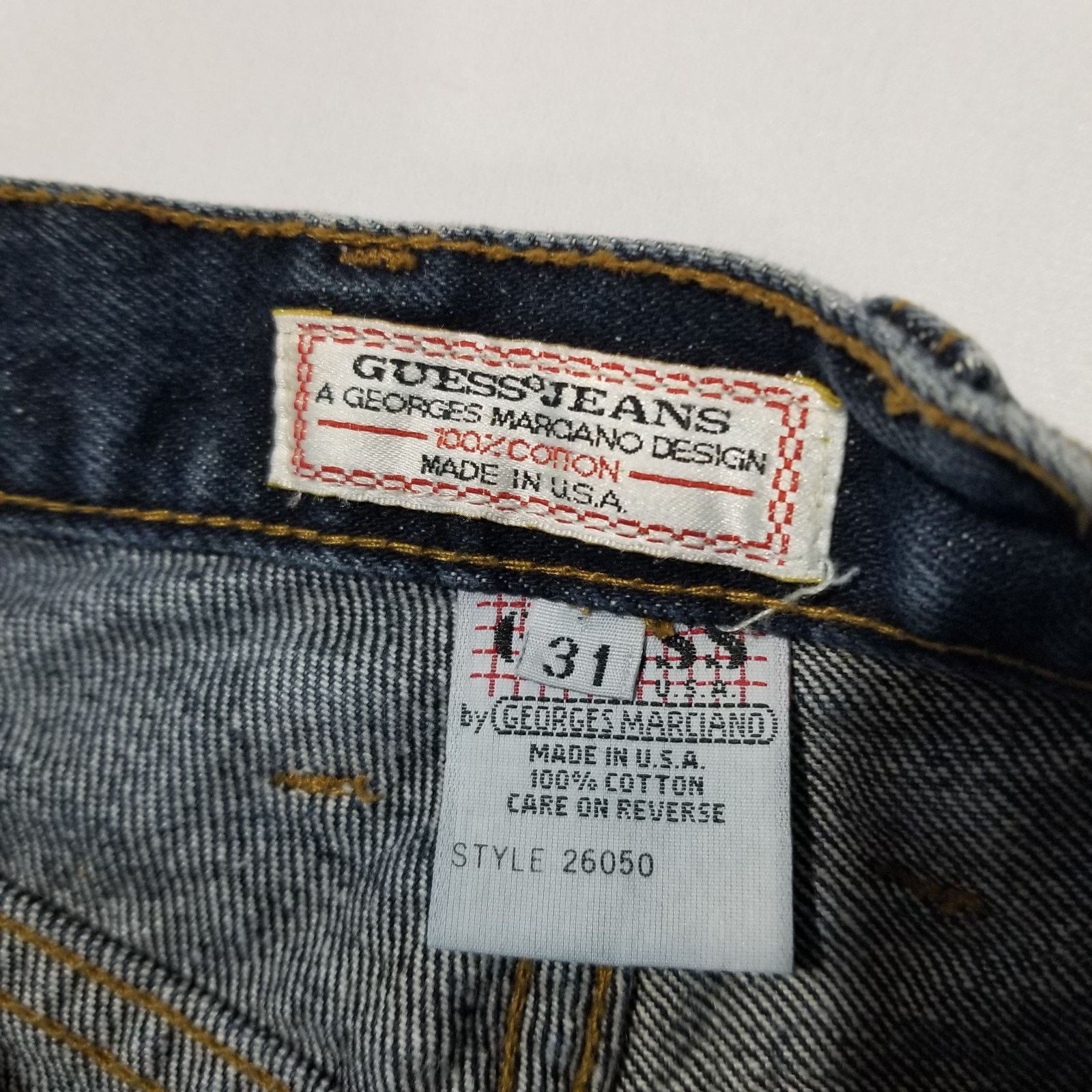 Guess Vintage Guess Jeans Womens 31 Blue Denim Made in USA 26050 Size 31" - 4 Thumbnail