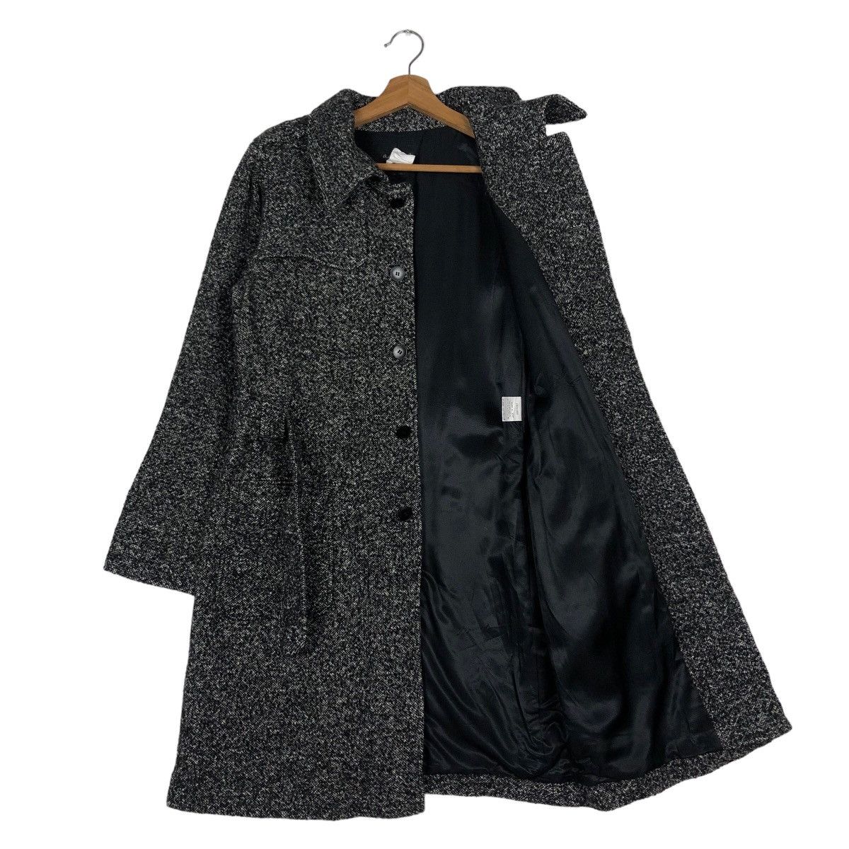 agnes b. Rich Black Wool Long Fly Coats Jacket Agnes B. Belted Japan Size US M / EU 48-50 / 2 - 11 Thumbnail