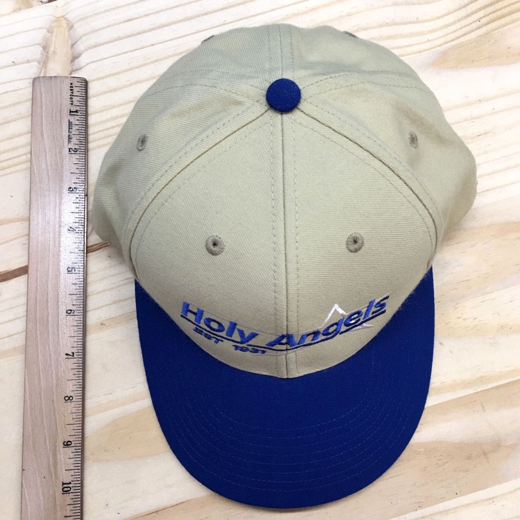 Vintage Richardson Holy Angels Stars Baseball Cap Hat Mens Beige OS Curved Brim Size ONE SIZE - 3 Thumbnail