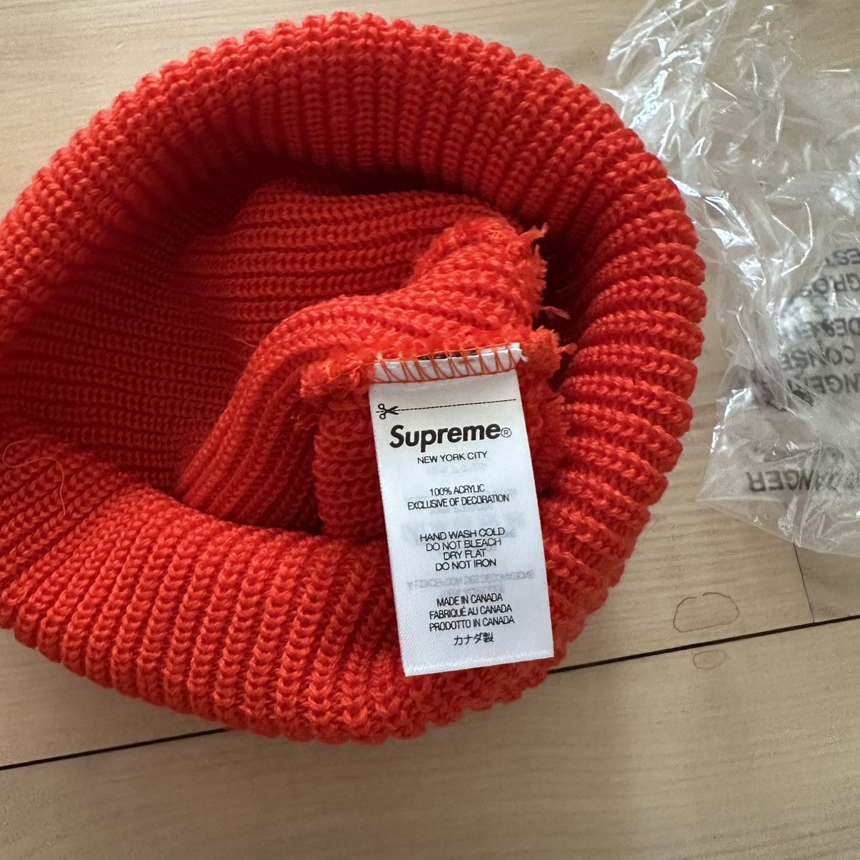 Supreme Supreme loose gauge beanie bright orange | Grailed