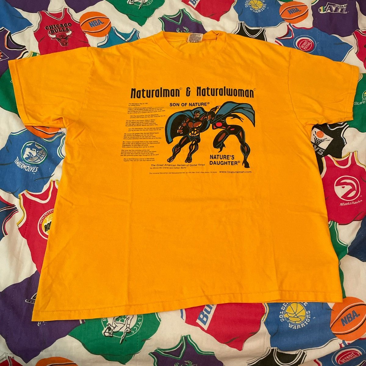 DC Comics × Marvel Comics × Vintage Vintage 2000s Naturalman & Naturalwoman Hero Marvel DC Tee Size US XL / EU 56 / 4 - 1 Thumbnail