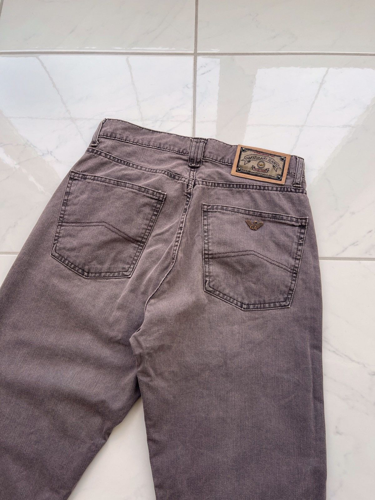 Armani × Giorgio Armani × Vintage Vintage Y2k Armani Jeans Metal Logo Size US 30 / EU 46 - 2 Thumbnail