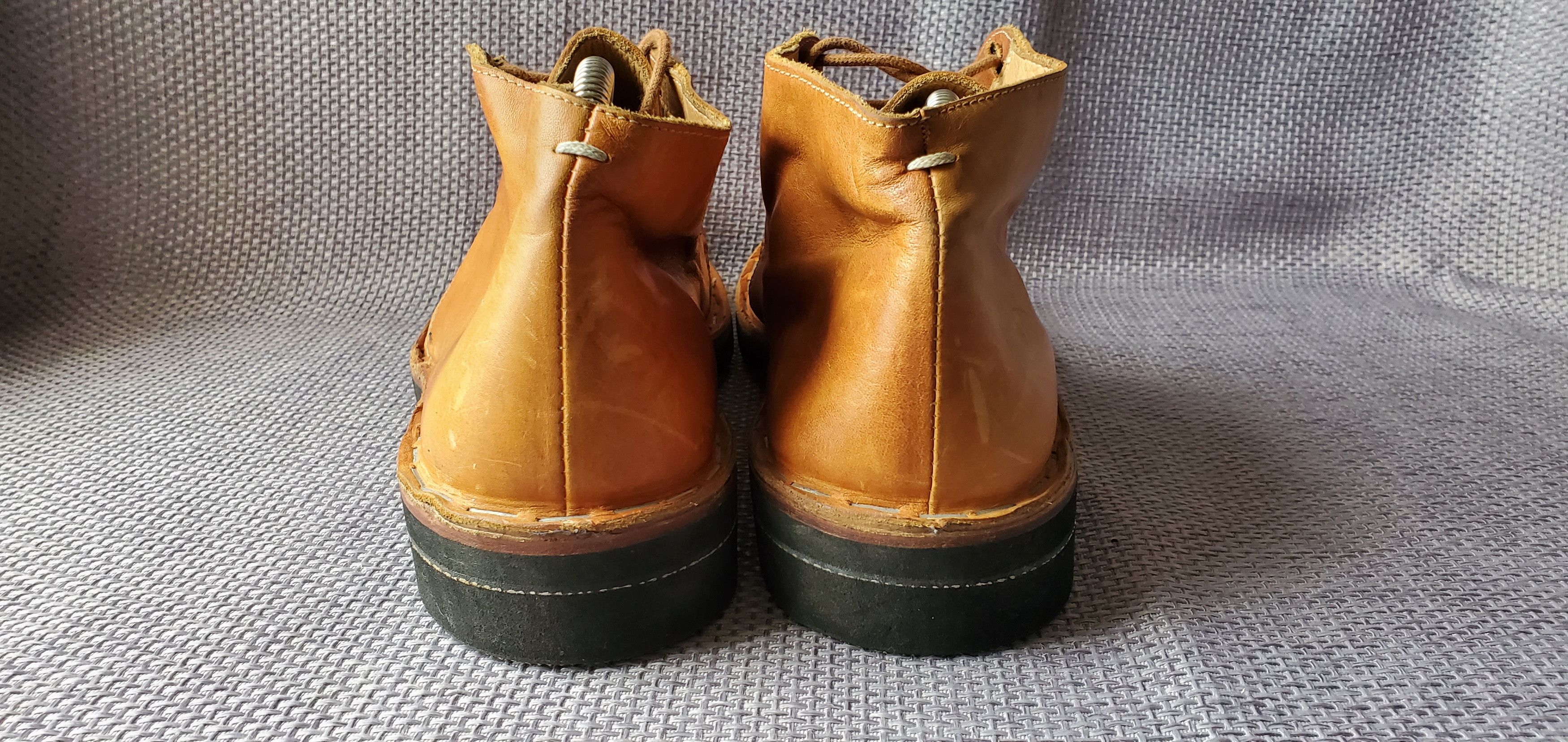 Maison Margiela Maison Margiela Staple Stitched Brown Leather Boots Size US 8.5 / EU 41-42 - 4 Thumbnail