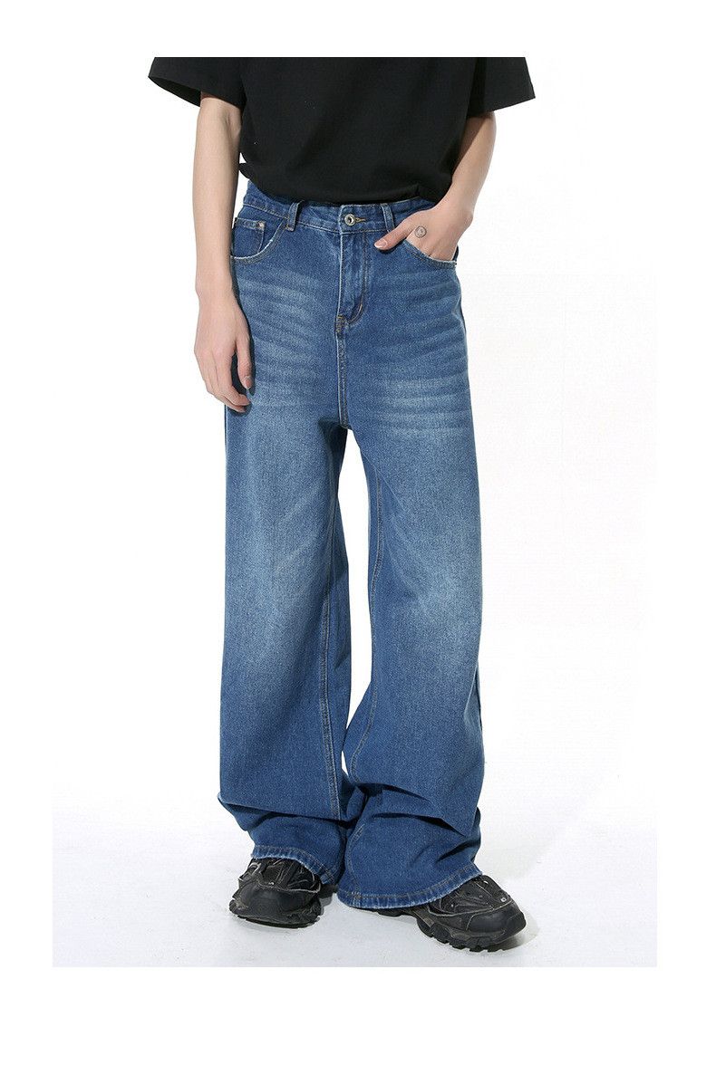 Japanese Brand × Jean Men's vintage washed oversized casual jeans Size US 34 / EU 50 - 2 Thumbnail
