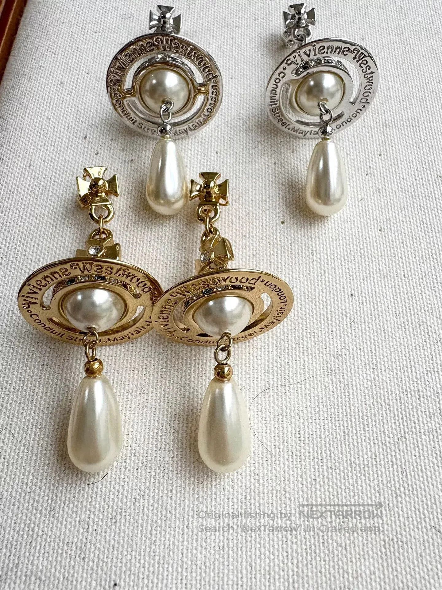 Vivienne Westwood vivienne westwood water drop pearl earrings. Size ONE SIZE - 3 Thumbnail