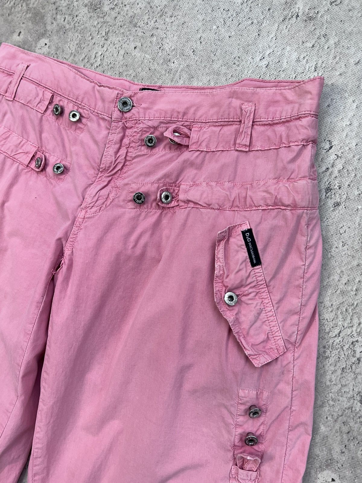 Dolce & Gabbana DOLCE GABBANA Y2K Cargo Flared Pants Parachute Bondage Size 30" / US 8 / IT 44 - 4 Thumbnail