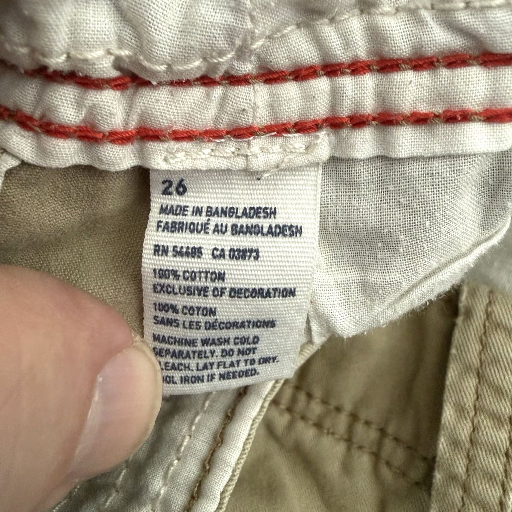 American Eagle Outfitters American Eagle Cargo Shorts Mens 26 Khaki Tan 100% Cotton Casual Size US 26 / EU 42 - 7 Thumbnail