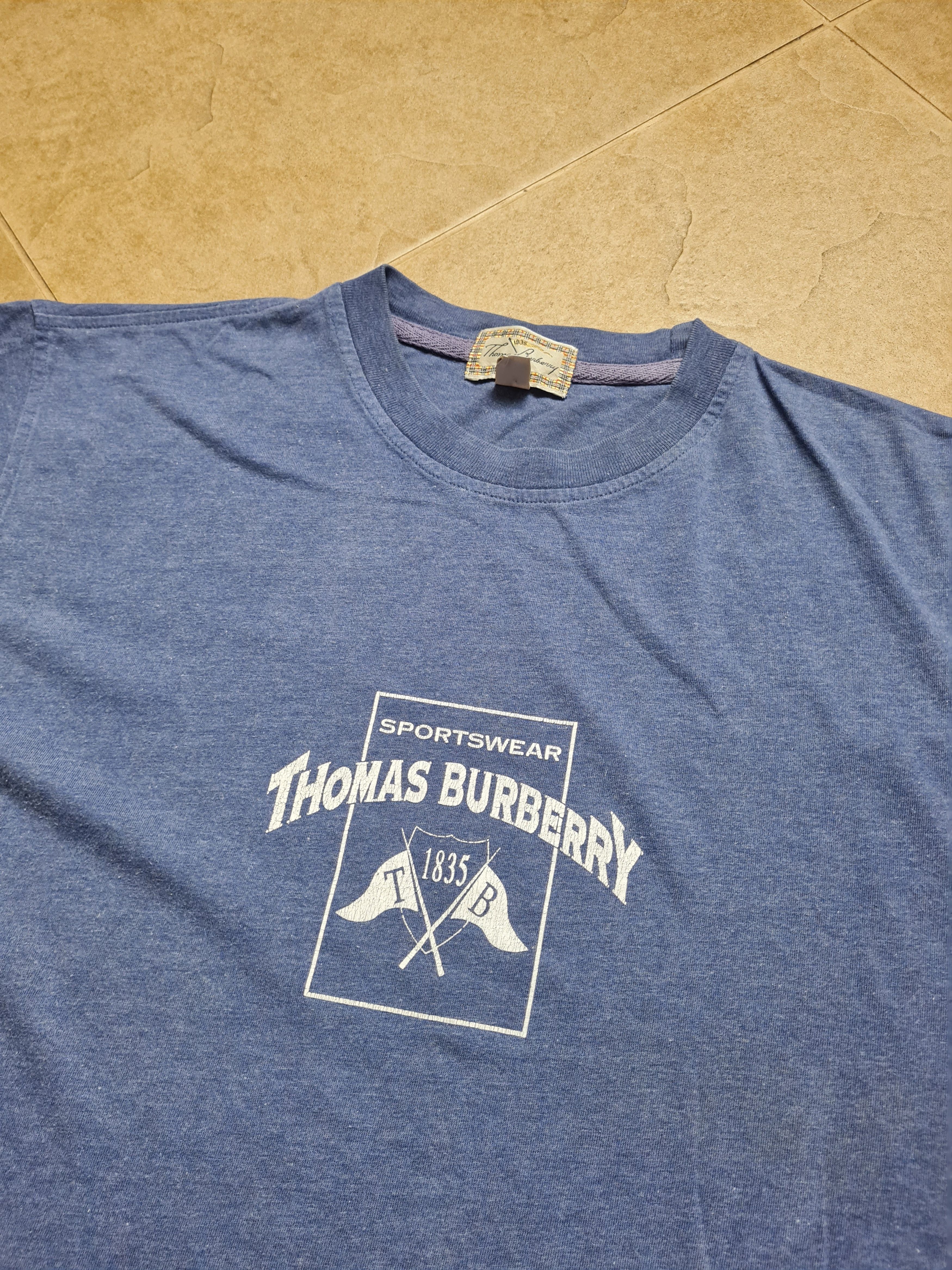 Burberry VintageThomas Burberry Big Logo T-shirt Retro Barberrys Size US L / EU 52-54 / 3 - 9 Thumbnail