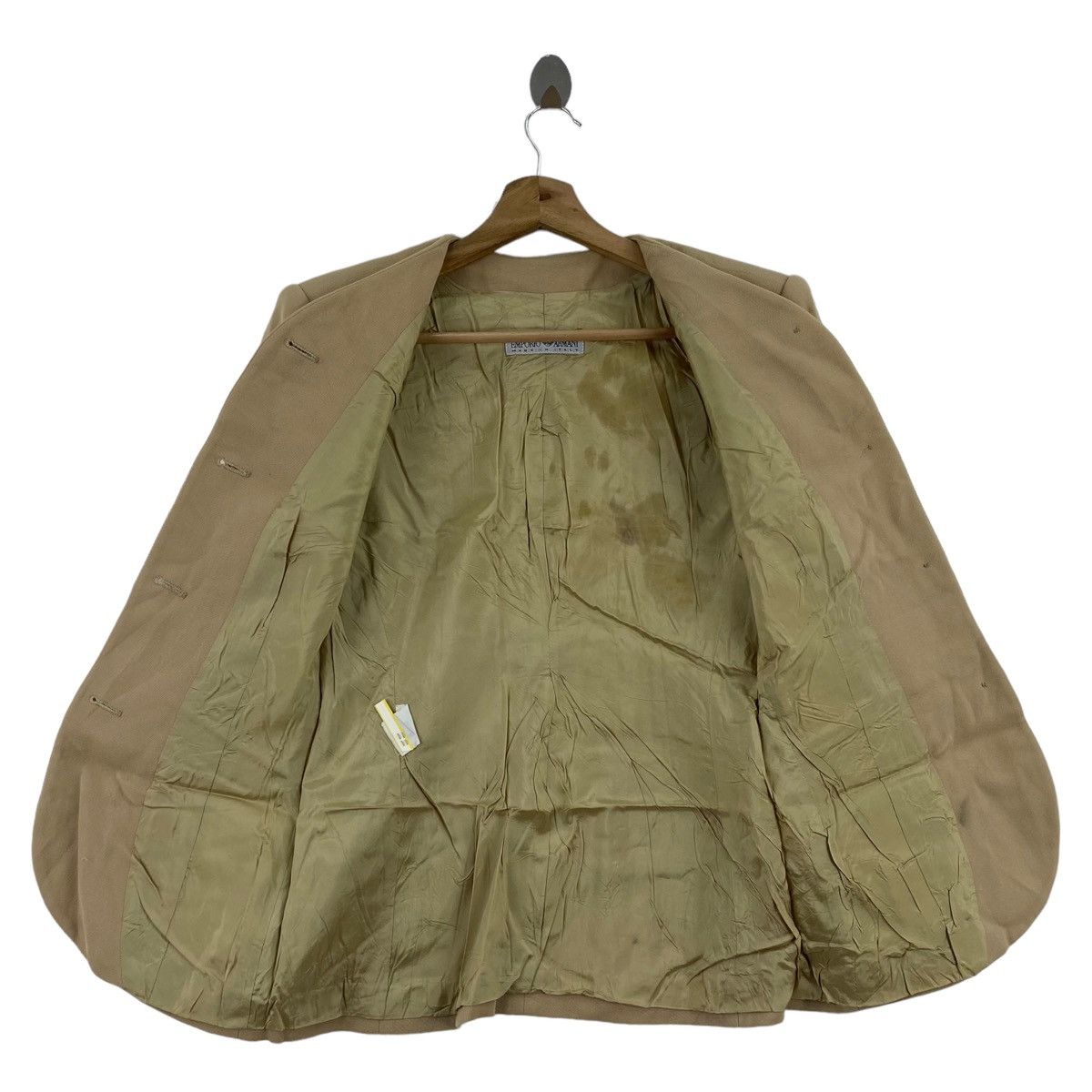 Emporio Armani EMPORIO ARMANI Italian Brand Button Up Beige Blazer Coat Size XS / US 0-2 / IT 36-38 - 4 Thumbnail