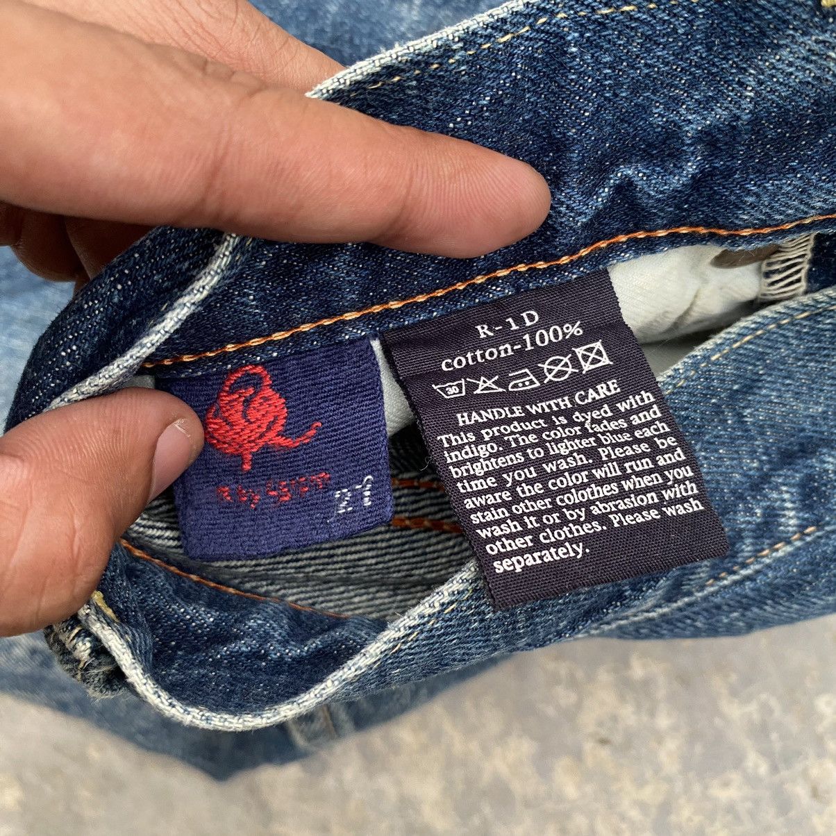 45rpm × If Six Was Nine × Japanese Brand vintage 45rpm faded denim jeans Size US 28 / EU 44 - 6 Thumbnail