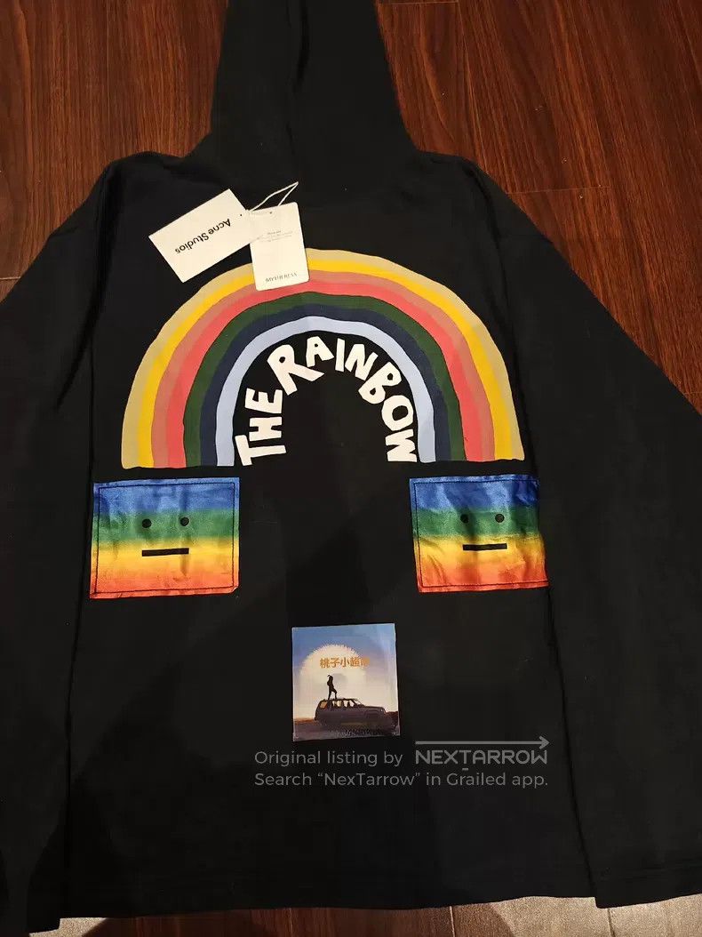 Acne Studios Acne Studios Rainbow Logo Sweatshirt, Black Size US XS / EU 42 / 0 - 3 Thumbnail