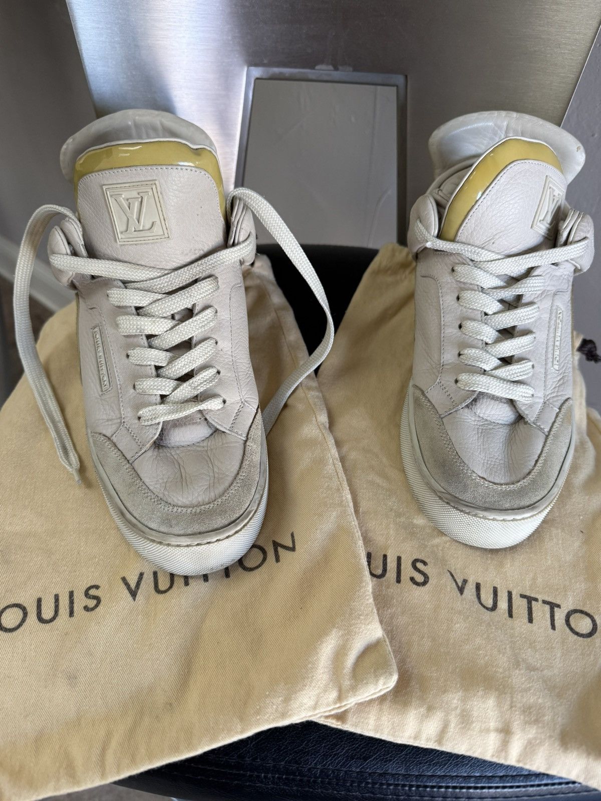Louis Vuitton Kanye West x Louis Vuitton Don Cream 6.5 Size US 6.5 / EU 39-40 - 14 Thumbnail