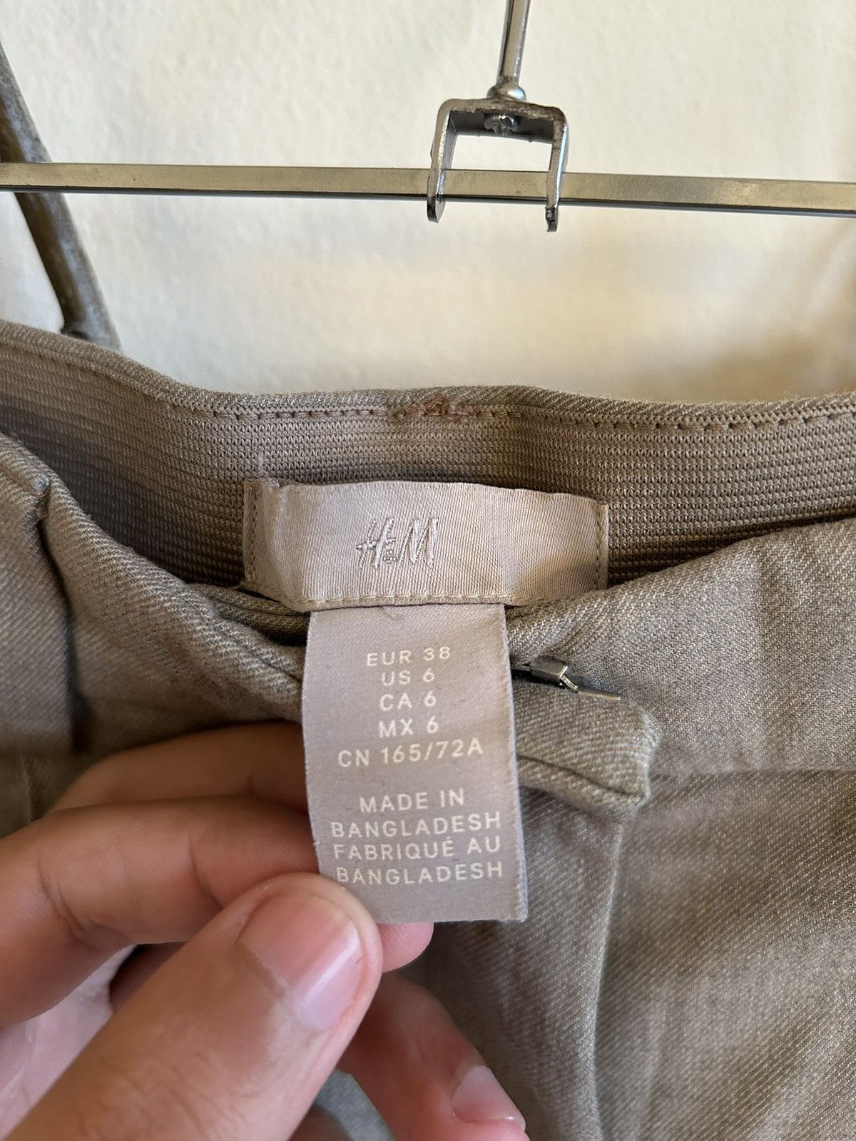 H&M H&M Classic Beige Wide Leg Pants Size 28" / US 6 / IT 42 - 4 Thumbnail