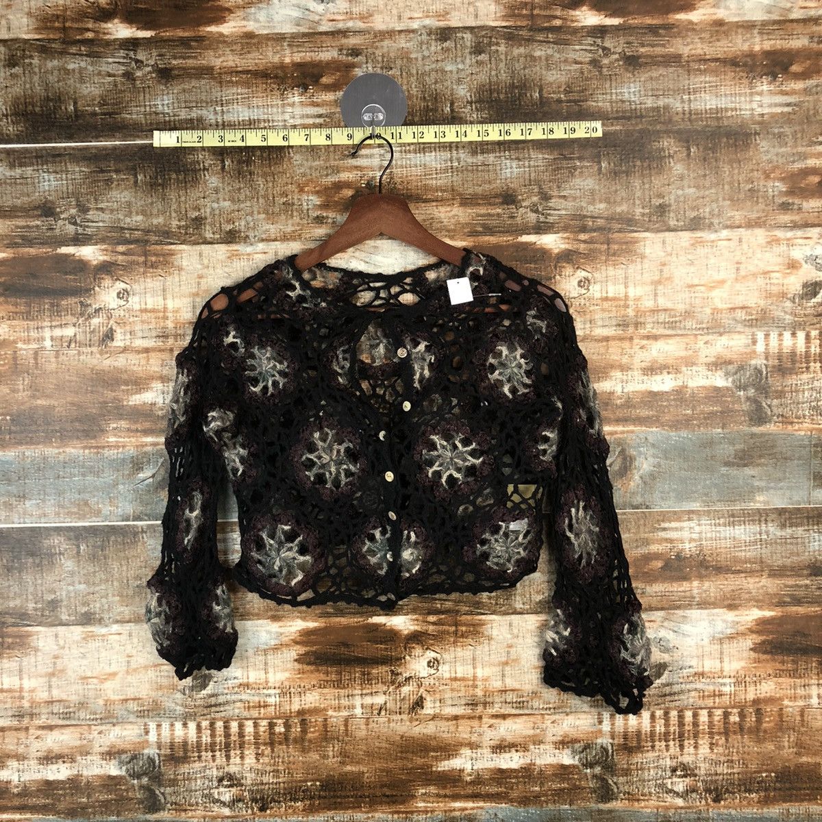 Seditionaries DL Wonder Land crochet meshnet Black Knitwear #C747 Size S / US 4 / IT 40 - 1 Thumbnail