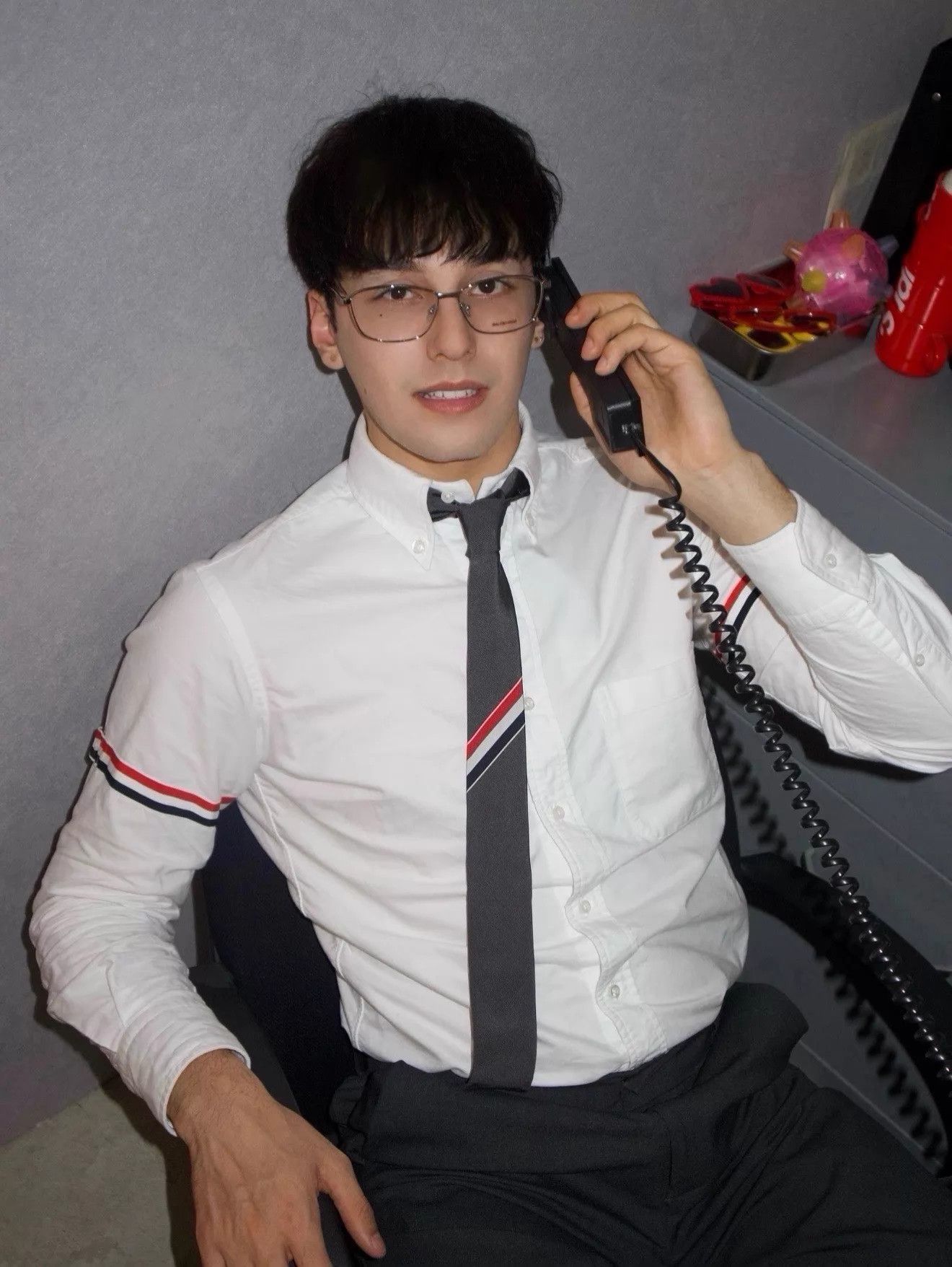 Thom Browne Thom Browne Double Sleeve Tab White Poplin Shirt Size 3 Size US L / EU 52-54 / 3 - 9 Thumbnail