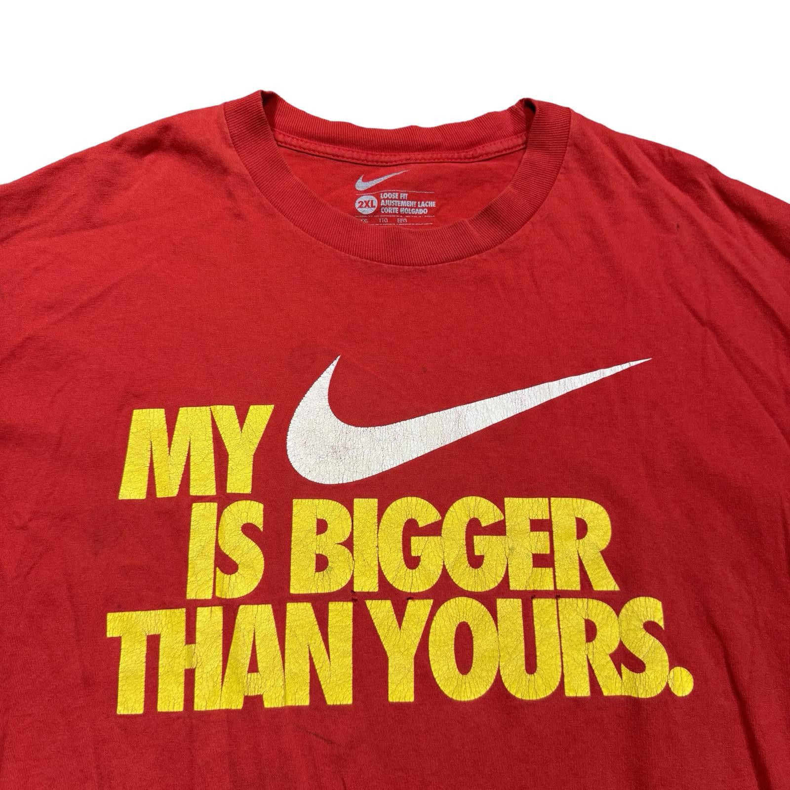 Nike Nike My Swoosh Is Bigger Than Yours Red Graphic T-Shirt Size US XXL / EU 58 / 5 - 2 Thumbnail