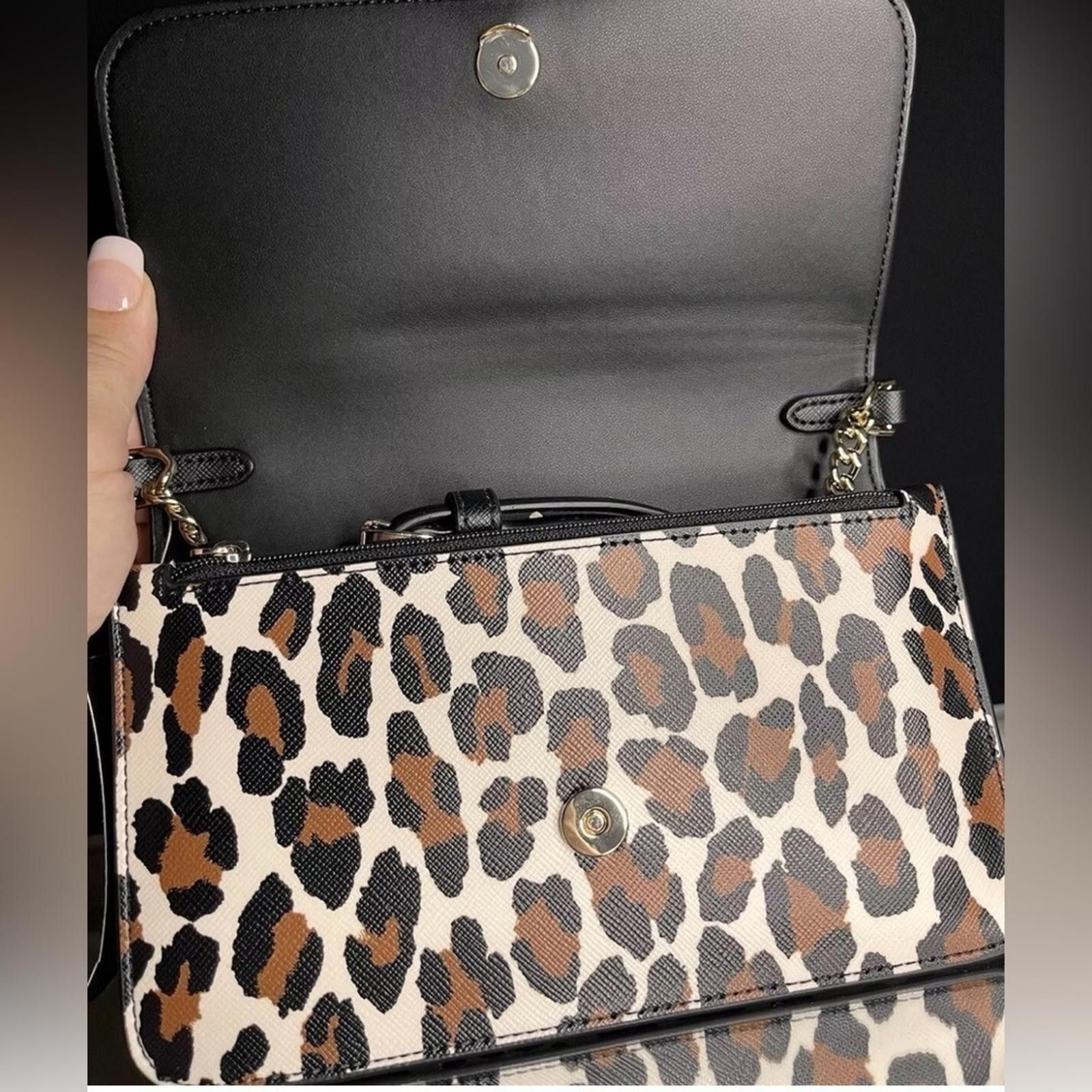 Designer Kate Spade Madison Spotted Leopard Flap Crossbody Cream​​​ Size ONE SIZE - 4 Thumbnail