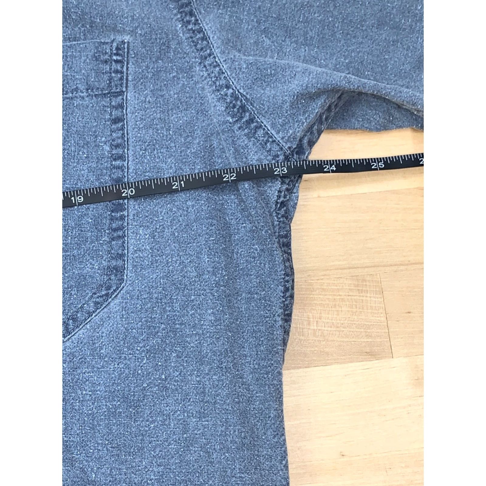 Bugle Boy Bugle Boy Button-Up Shirt Mens M Blue Short Sleeve Casual Denim Size US 31 - 5 Thumbnail