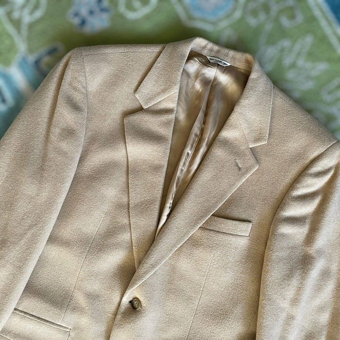 Bill blass camel hot sale hair sport coat