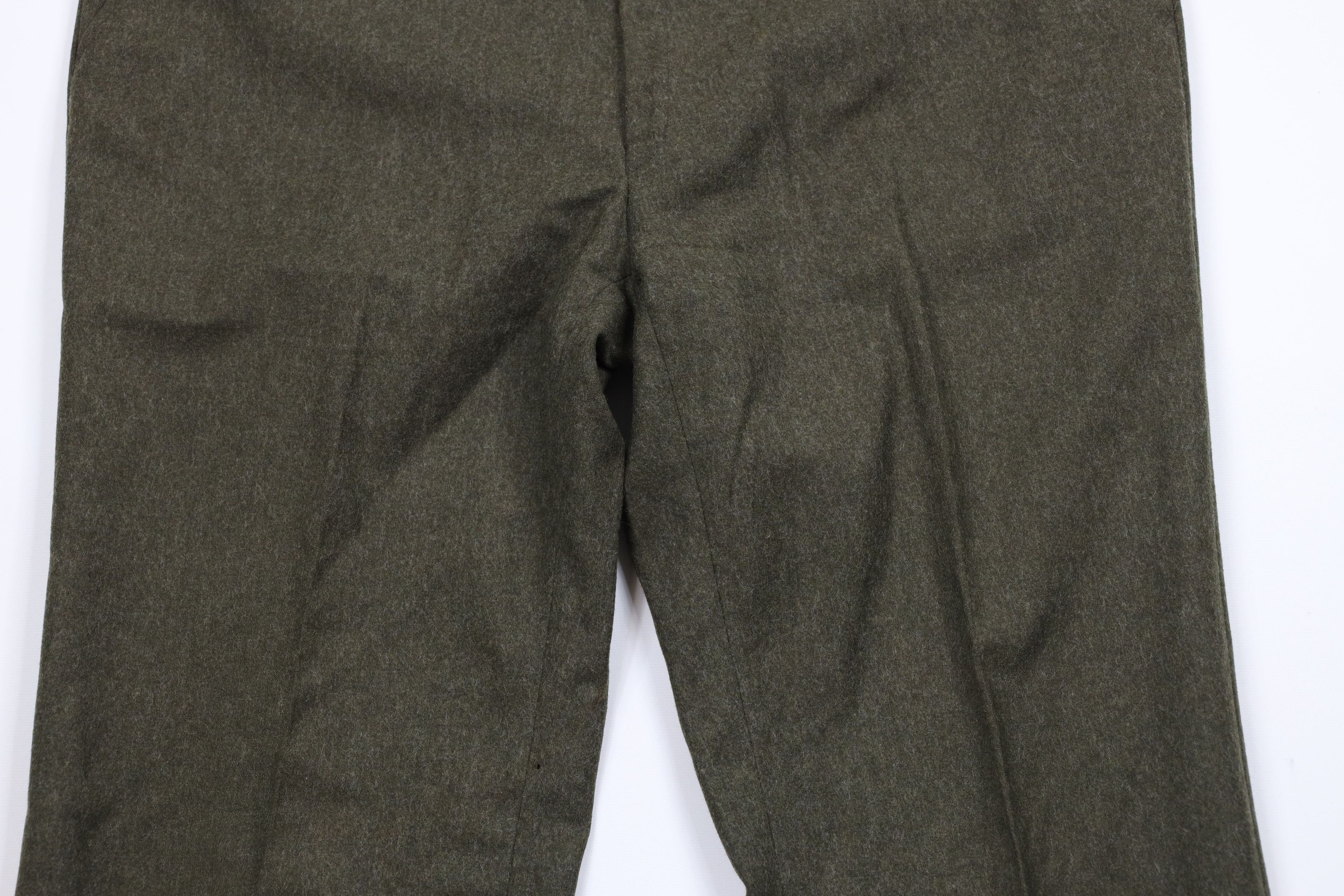 Vintage Vintage 70s Streetwear Wool Wide Leg Chino Pants Green Size US 42 / EU 58 - 3 Thumbnail