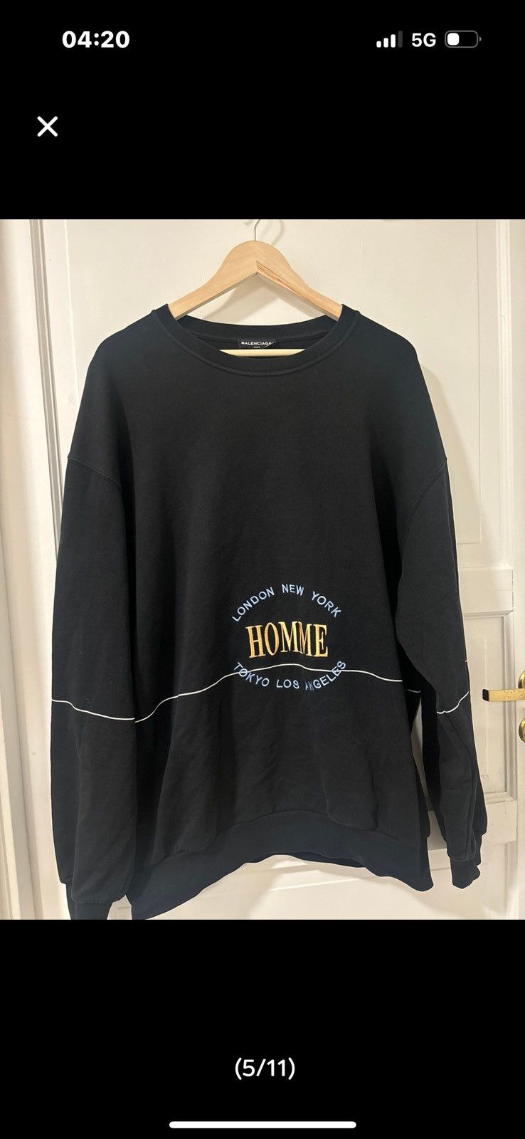 Balenciaga Homme creneck Size US M / EU 48-50 / 2 - 5 Thumbnail
