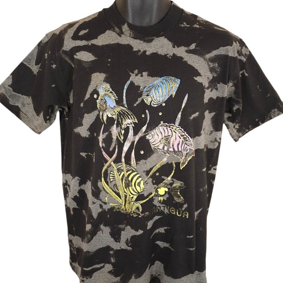 Vintage Vintage Antigua T Shirt Mens Size Medium Black 80s Tropical Size US M / EU 48-50 / 2 - 1 Thumbnail