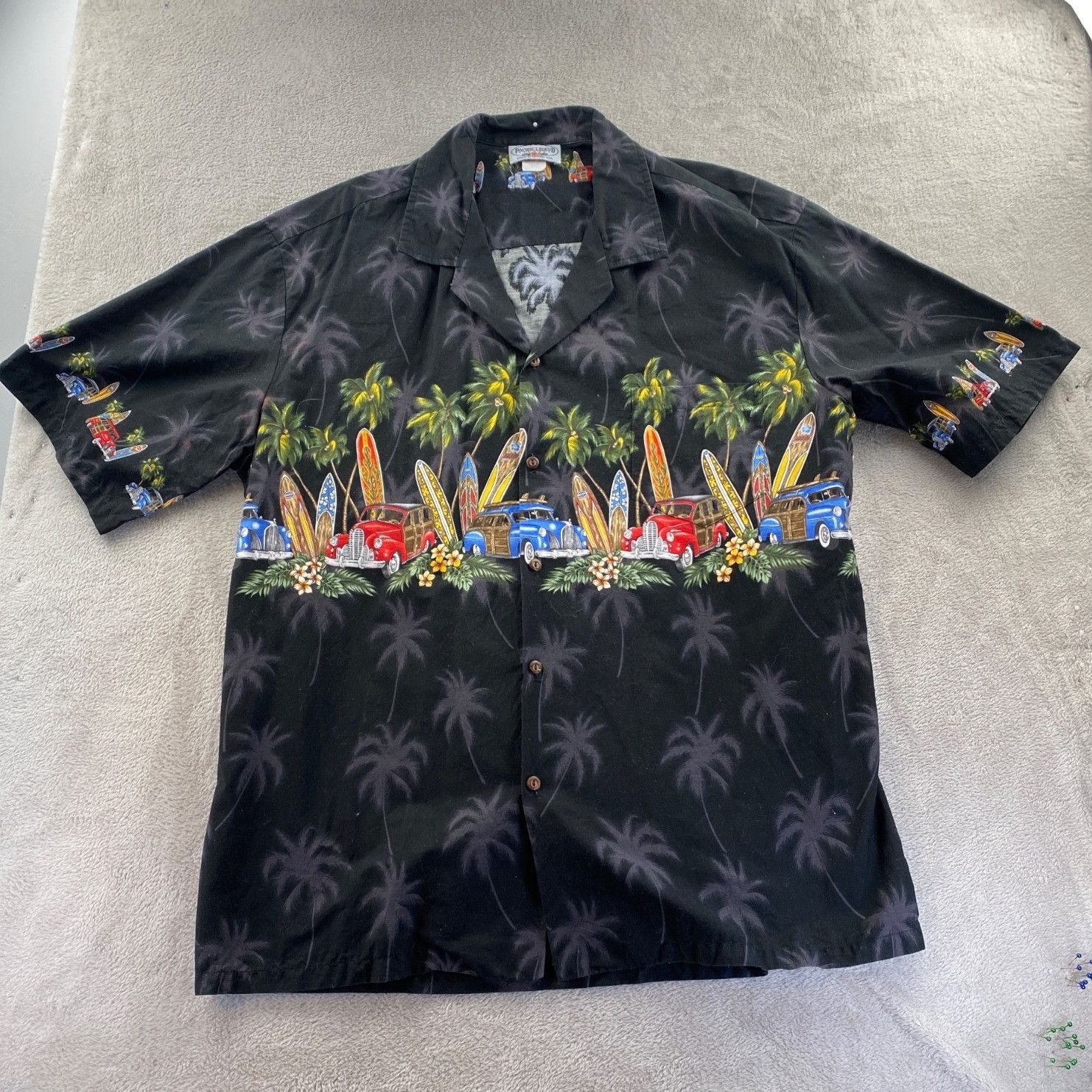 Pacific Legend Pacific Legend Men's Woodie Surfboard Hawaiian Shirt XXL Size US XXL / EU 58 / 5 - 10 Thumbnail