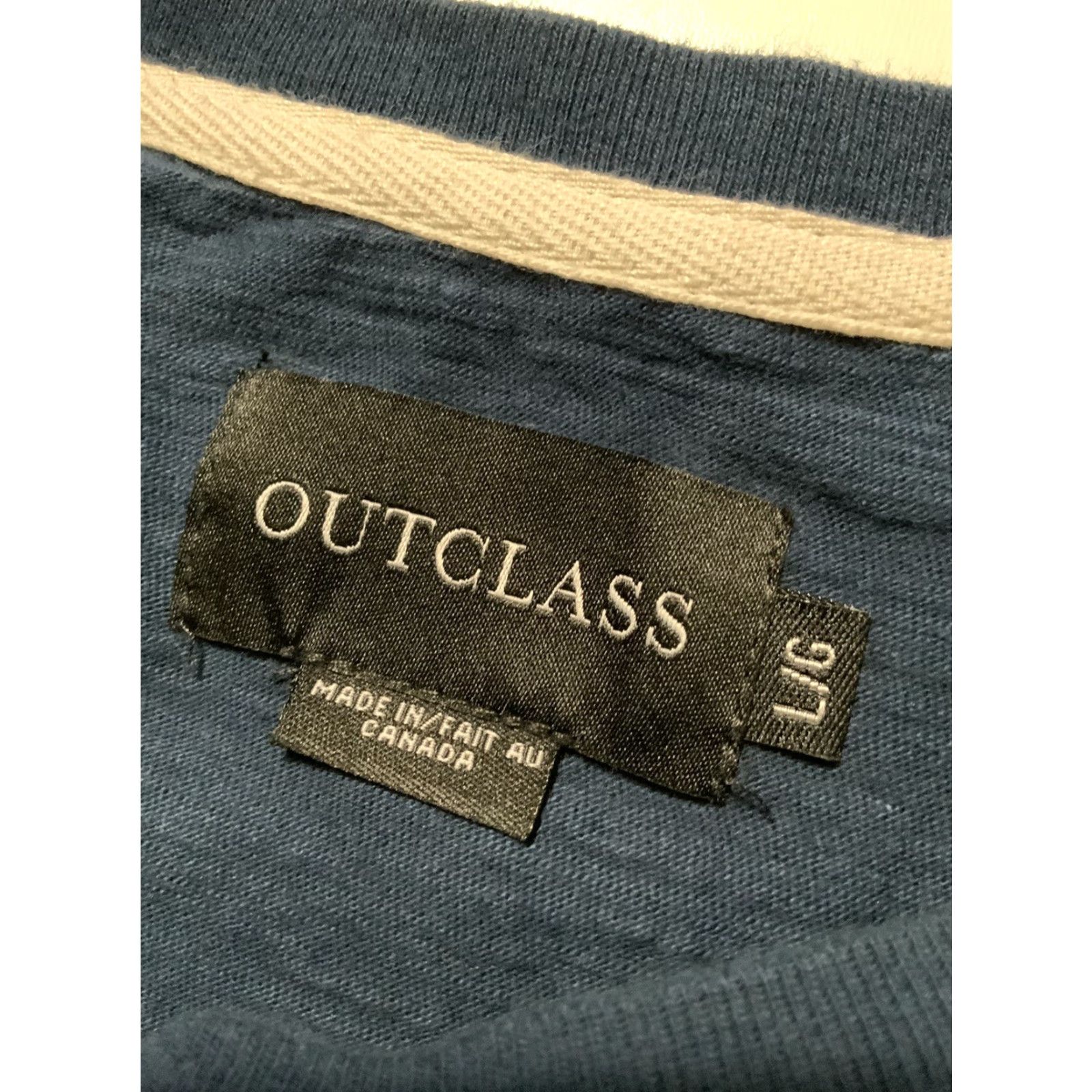 Vintage VINTAGE Outclass Navy Blue Crewneck Long Sleeve T-Shirt Sz. L Men Cotton Made In Canada Size US L / EU 52-54 / 3 - 5 Thumbnail