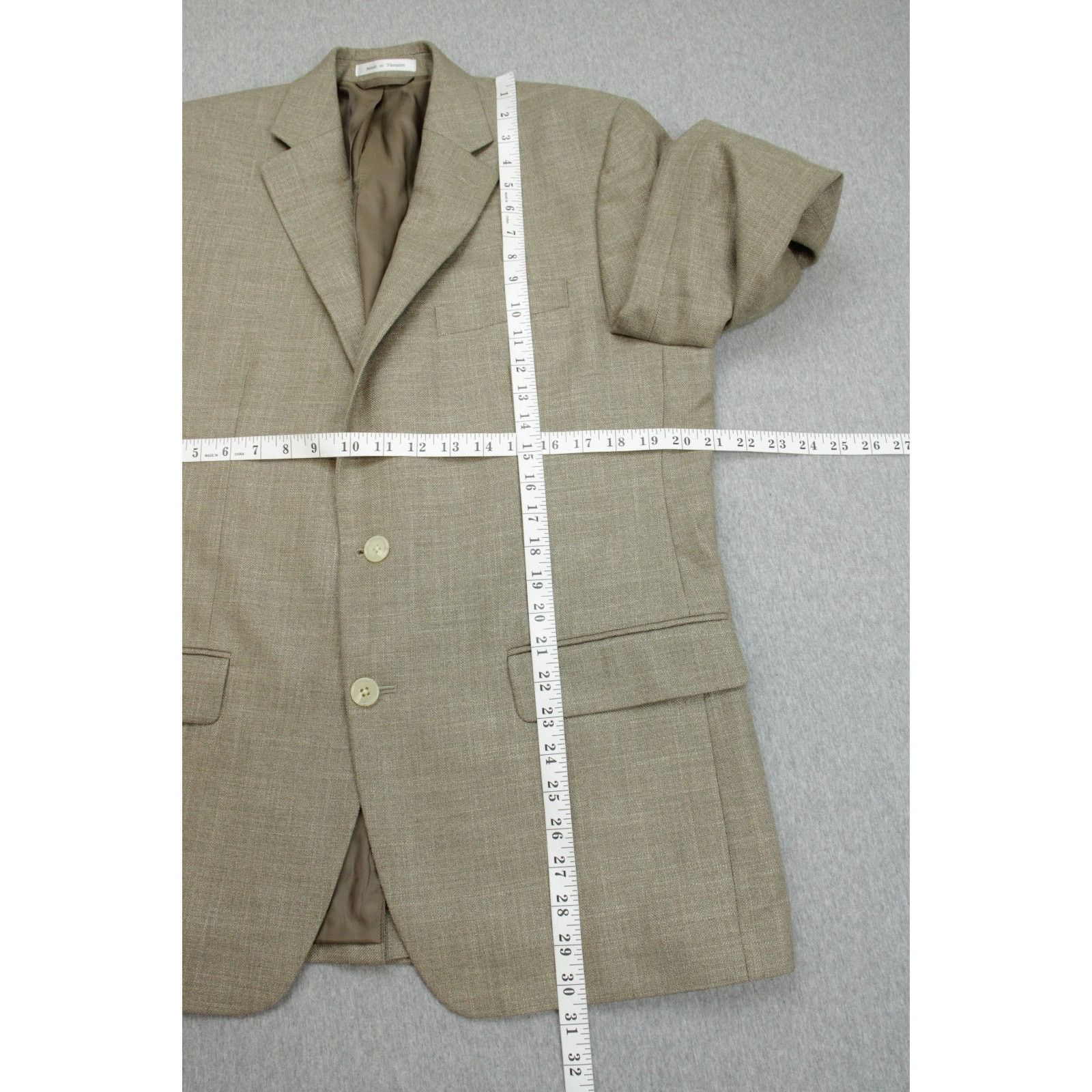 Lauren Ralph Lauren Lauren Ralph Lauren Blazer Mens 42R Beige Hopsack Size 42R - 10 Thumbnail