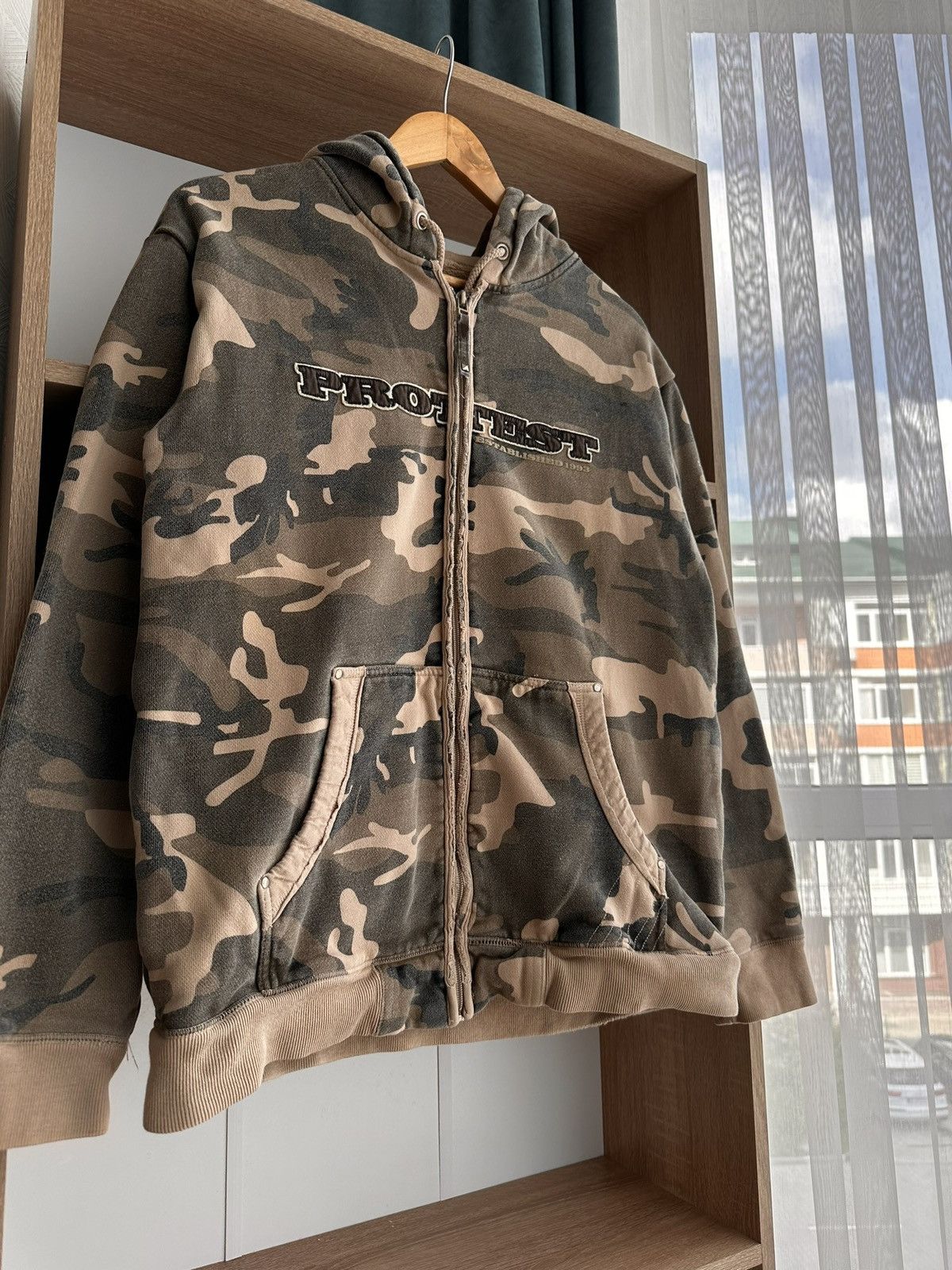 Vintage Vintage Protest Boardwear Military Heavyweight Zip Hoodie Size US L / EU 52-54 / 3 - 4 Thumbnail