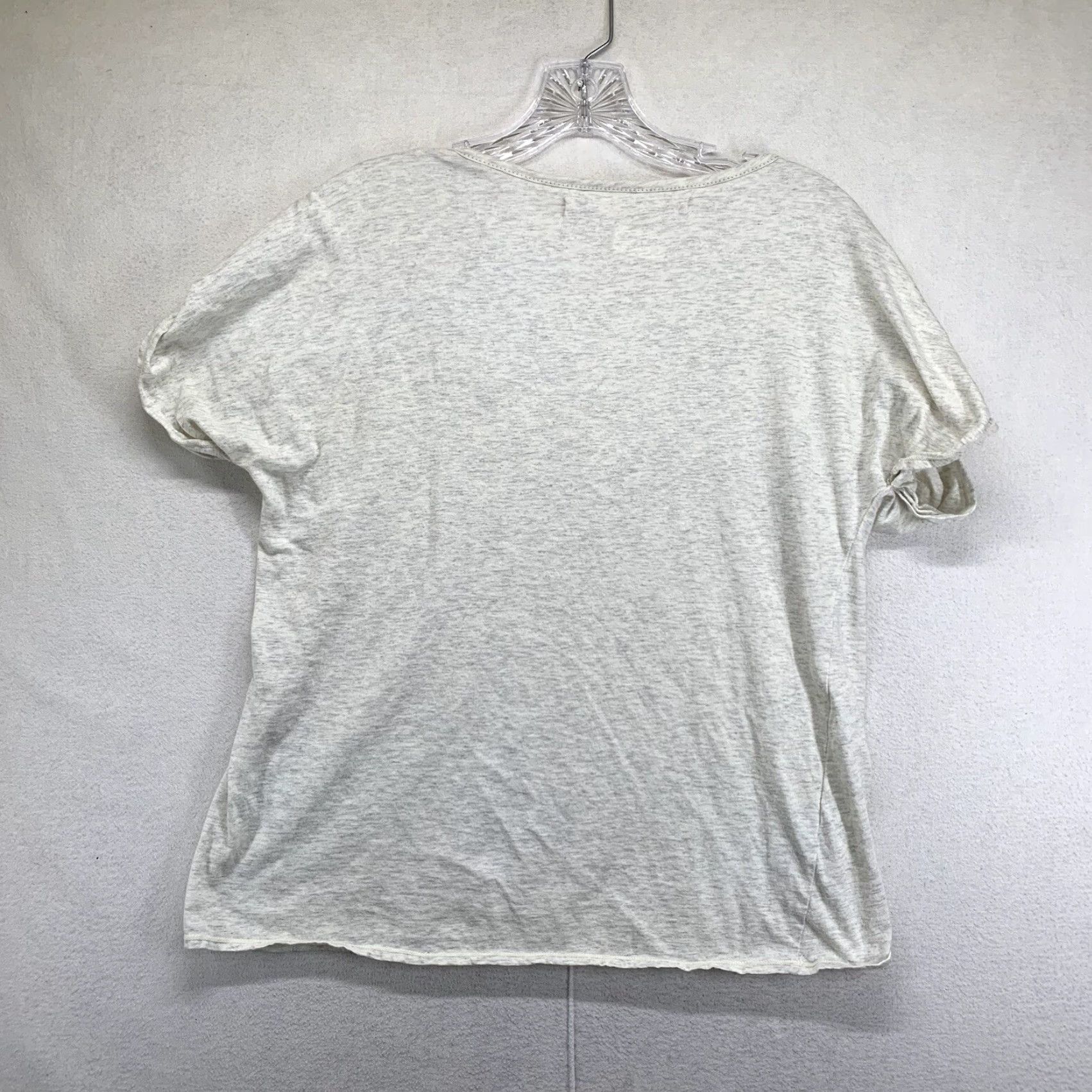 Vintage Chelsea & Violet Blouse Women Large Gray V-Neck Knit Cotton Embroidered Pullover Casual Sleeve Womens Size L / US 10 / IT 46 - 3 Thumbnail