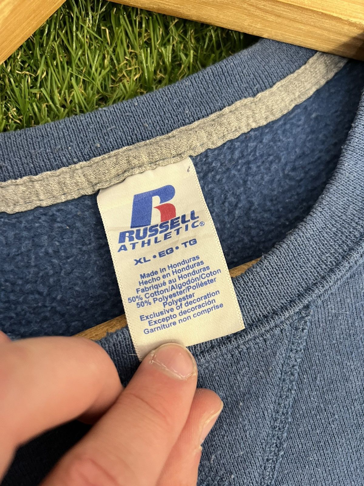 Russell Athletic Vintage Russell Athletic Blank Sweatshirt Mens Large Blue Size US XL / EU 56 / 4 - 5 Thumbnail