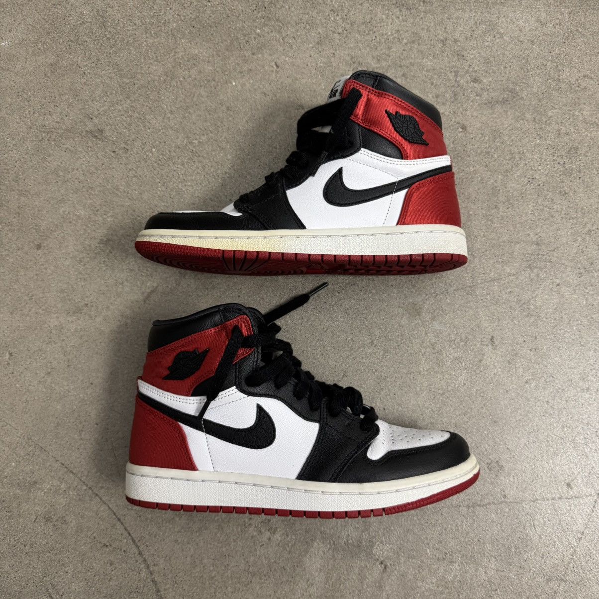 Jordan Brand Jordan 1 Retro High Satin Black Toe Size US 6.5 / IT 36.5 - 3 Thumbnail
