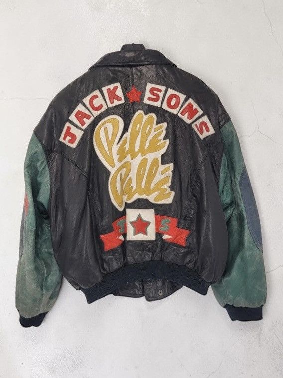 Pelle Pelle × Vintage Crazy Vintage 90s Pelle Pelle Leather Jacket