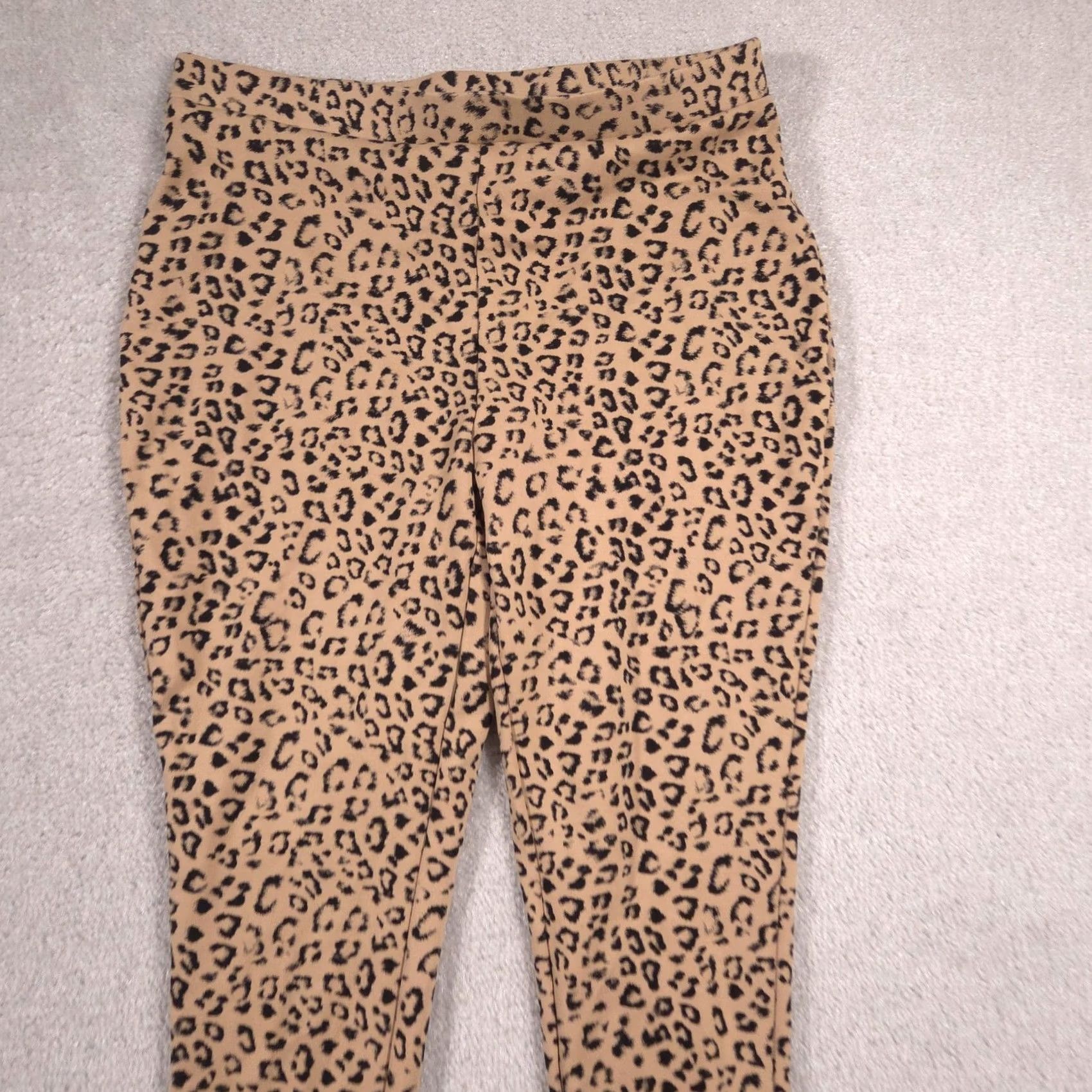 Vintage Chico's Pants Womens 8R Beige Animal Print Ponte Pull On Stretch Jegging Skinny Size 30" / US 8 / IT 44 - 3 Thumbnail