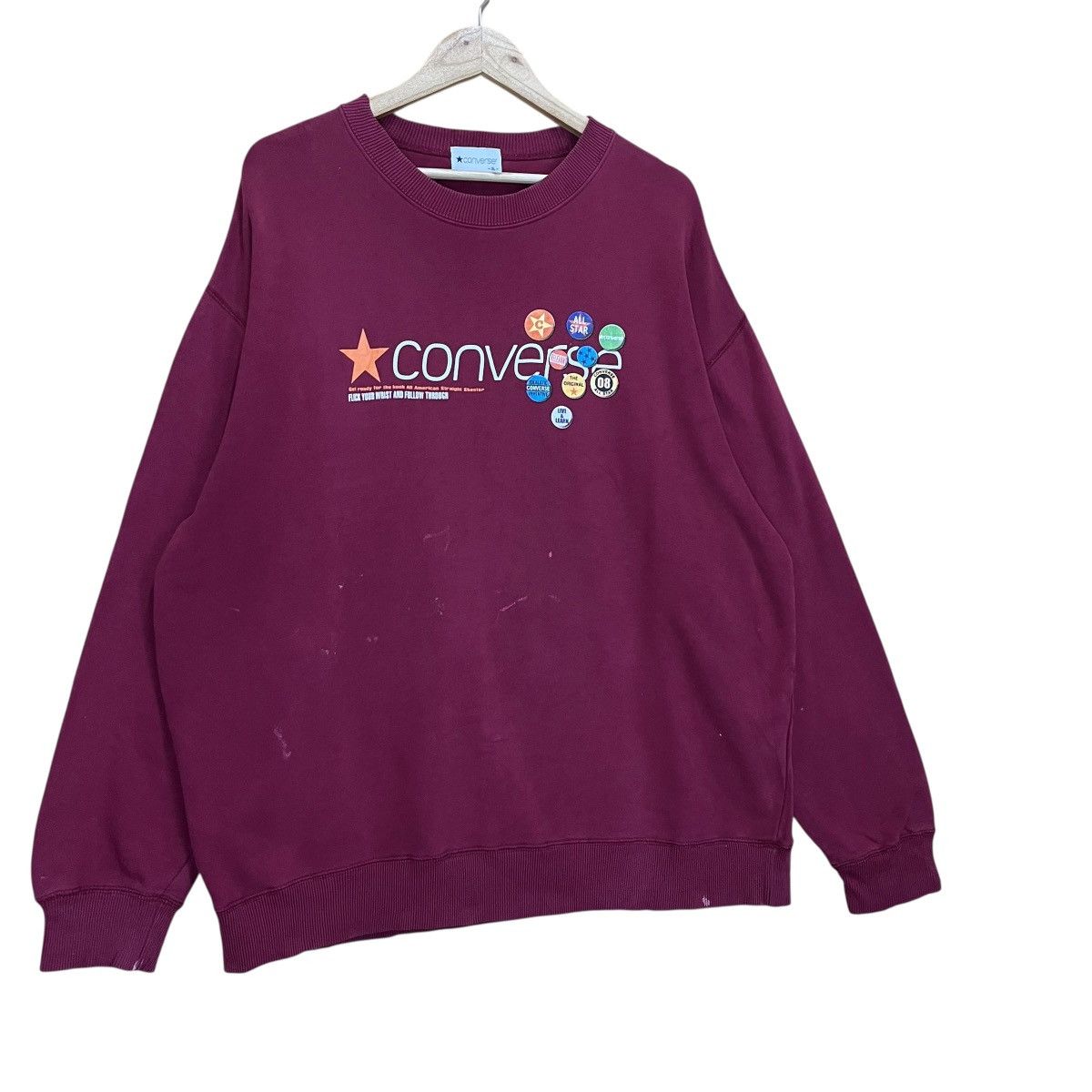 Converse Vintage 90s Converse Big Logo Crewneck Sweatshirt Size US XXL / EU 58 / 5 - 2 Thumbnail