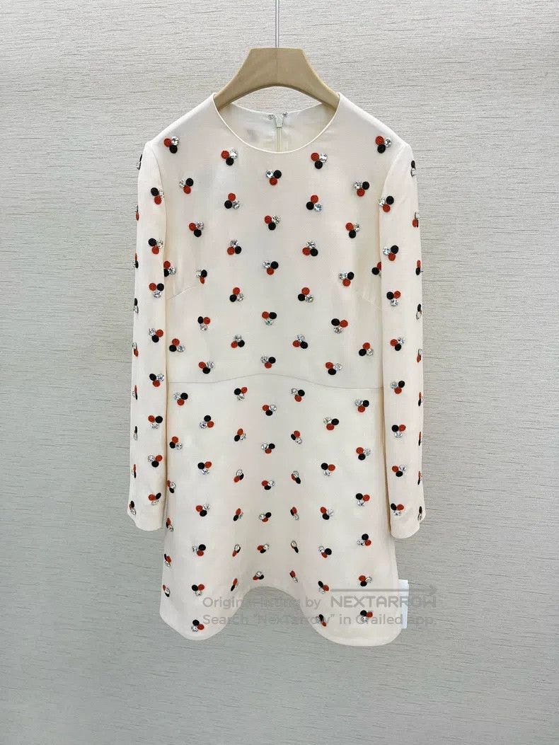 Valentino Valentino Rhinestone bead flower polka dot dress Size S / US 4 / IT 40 - 1 Thumbnail