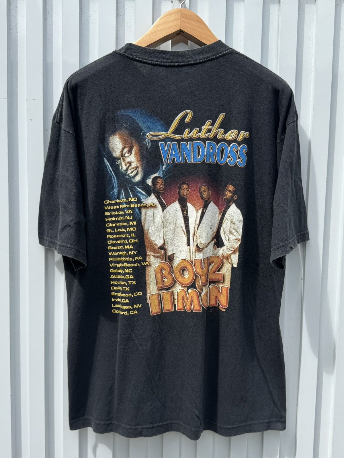 Vintage 💥Vintage Luther Vandross Boyz II Men 90s Rap Tee T-Shirt Size US XL / EU 56 / 4 - 2 Thumbnail