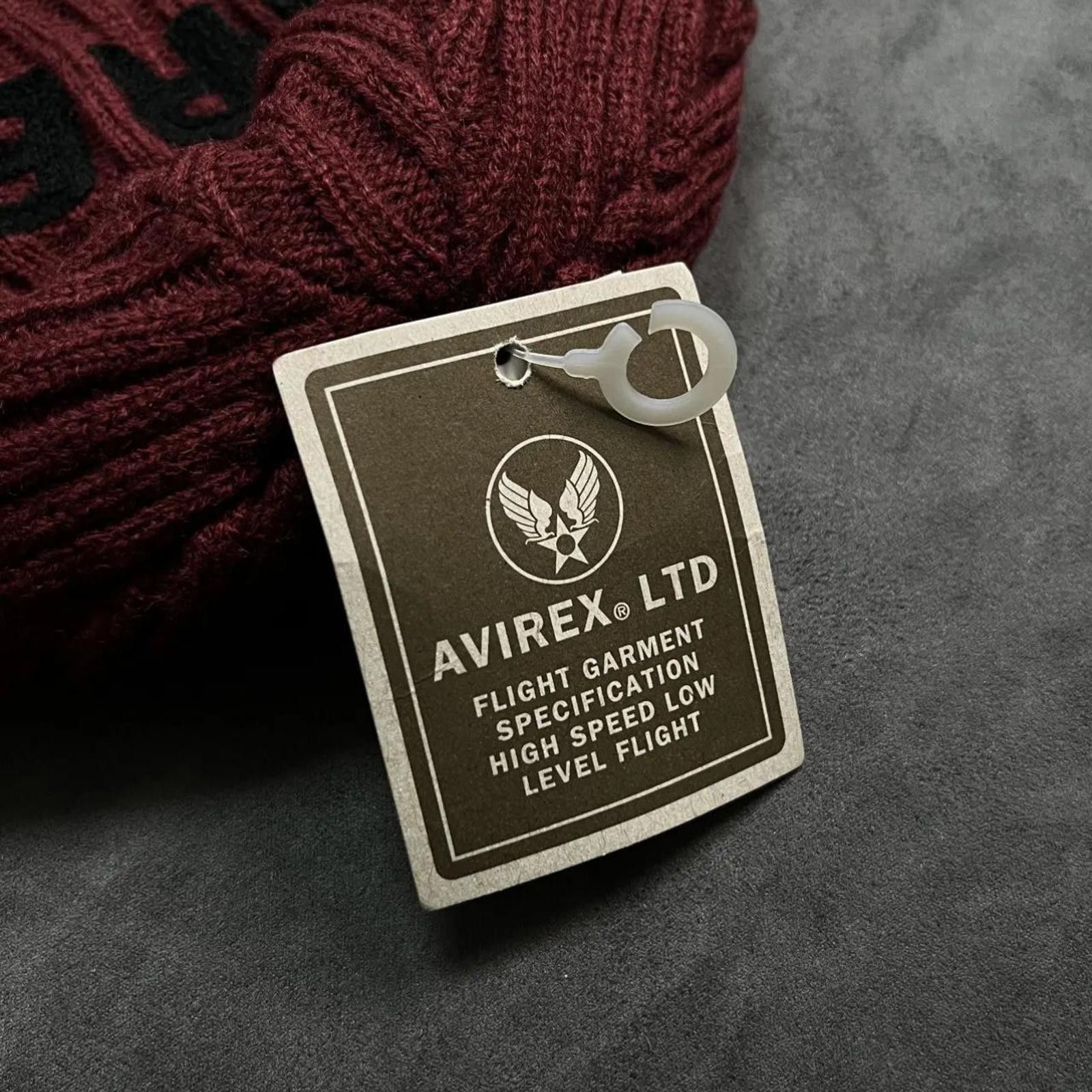 Avirex Deadstock Vintage Avirex Burgundy No Cuff Knit Beanie Hat OS Size ONE SIZE - 6 Thumbnail
