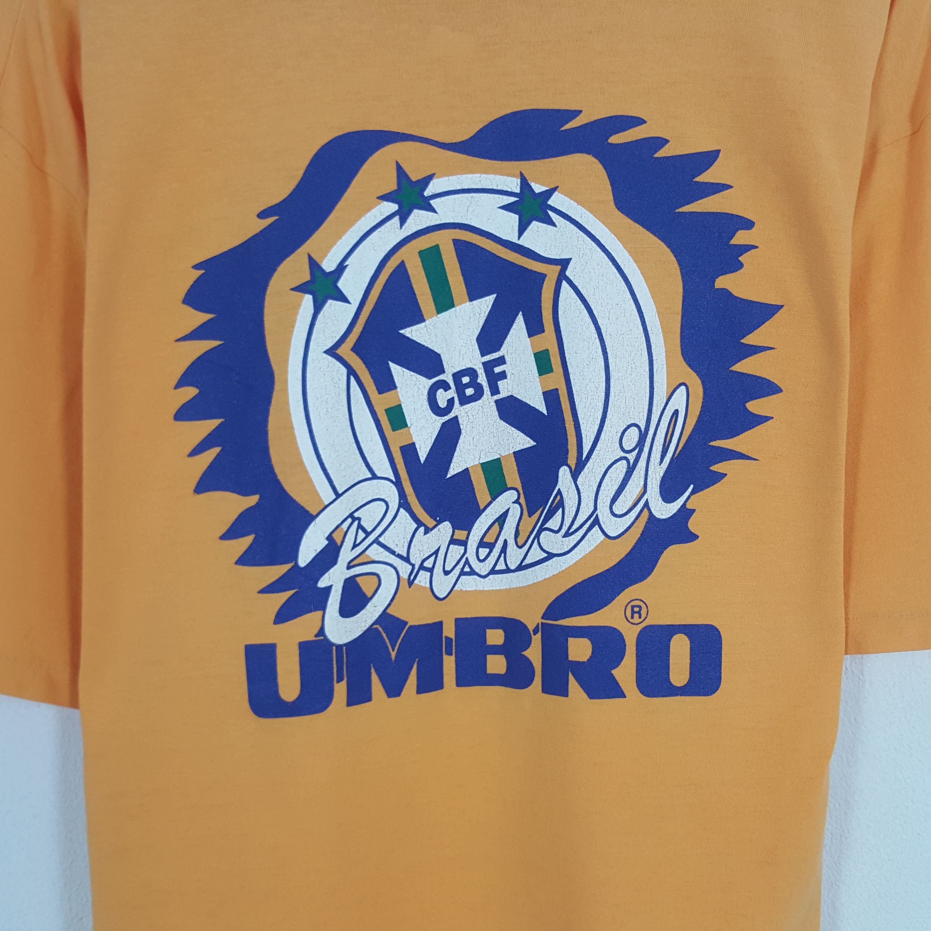 Umbro × Vintage Vintage Umbro Brazil Football Big Logo Tshirt Size US L / EU 52-54 / 3 - 2 Thumbnail