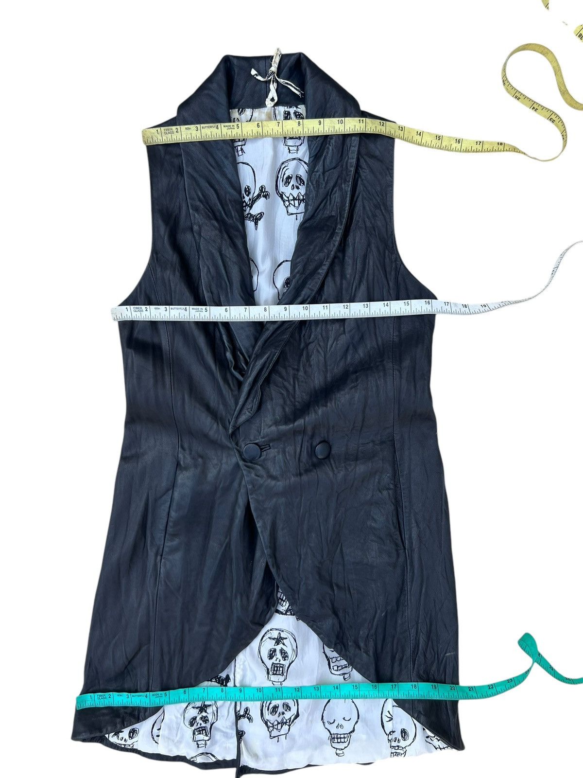 Bajra × Vintage Vintage Bajra Japan Patina Sheepskin Leather Long Vest Size US XS / EU 42 / 0 - 3 Thumbnail