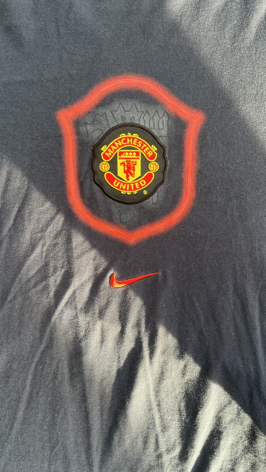 Vintage Black Nike man Utd tee Size US XL / EU 56 / 4 - 2 Thumbnail